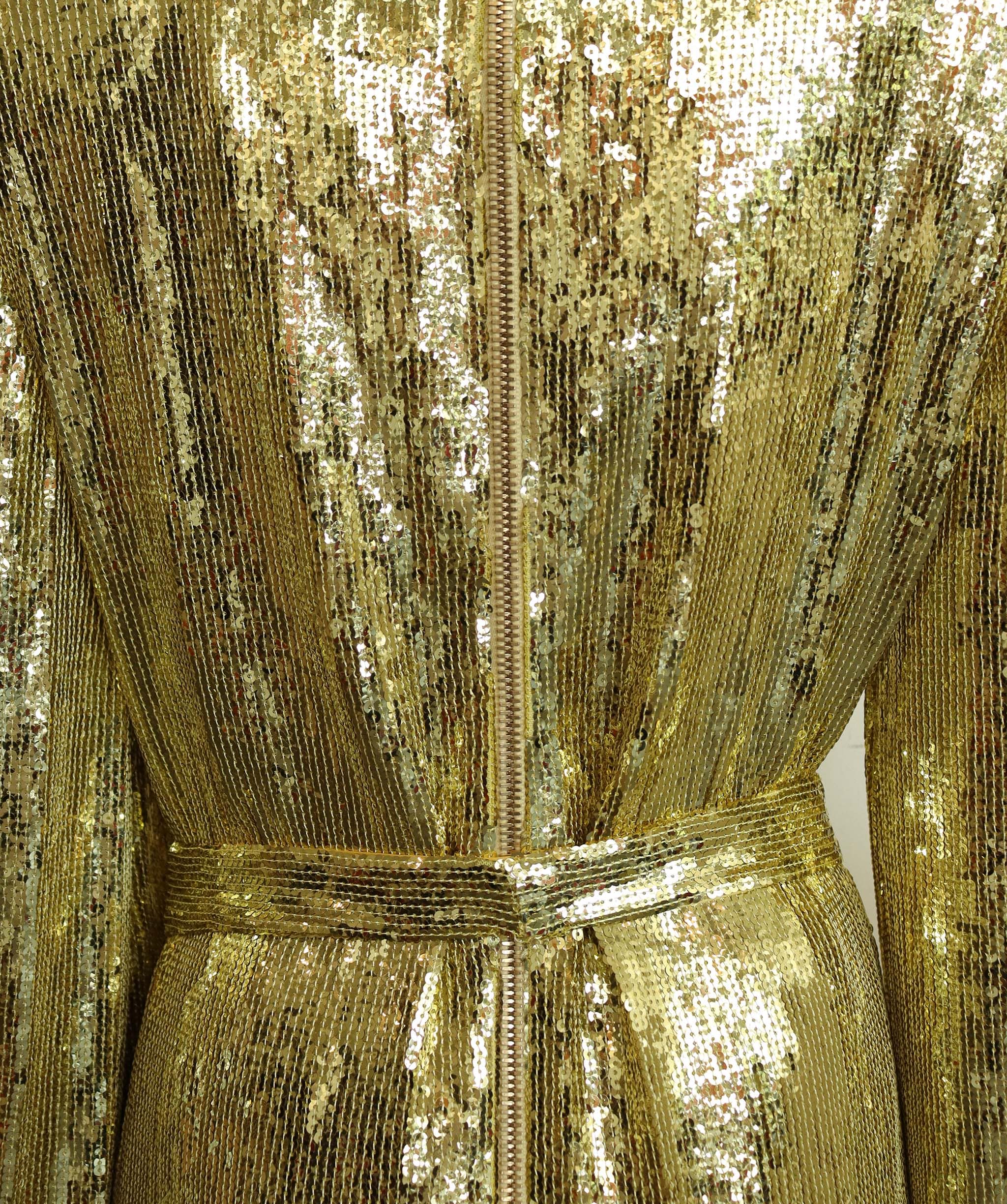 Balmain balmain yellow sequins dress  AGC2911