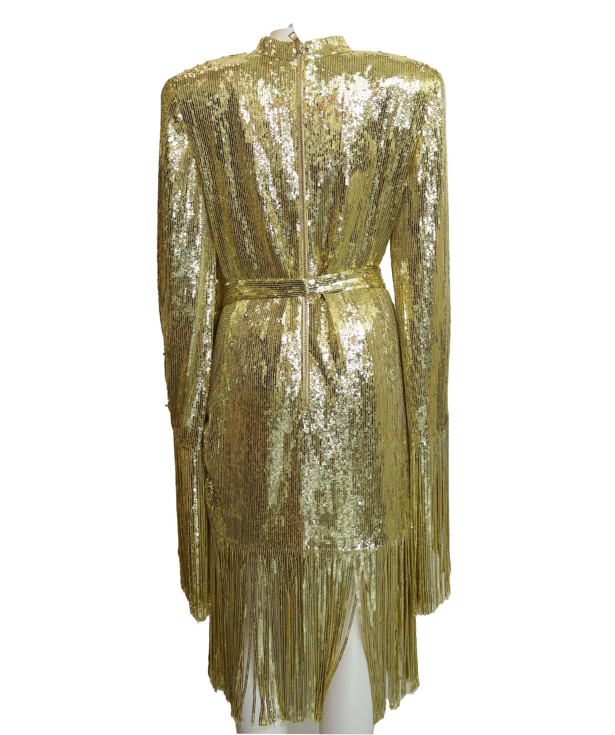 Balmain balmain yellow sequins dress  AGC2911