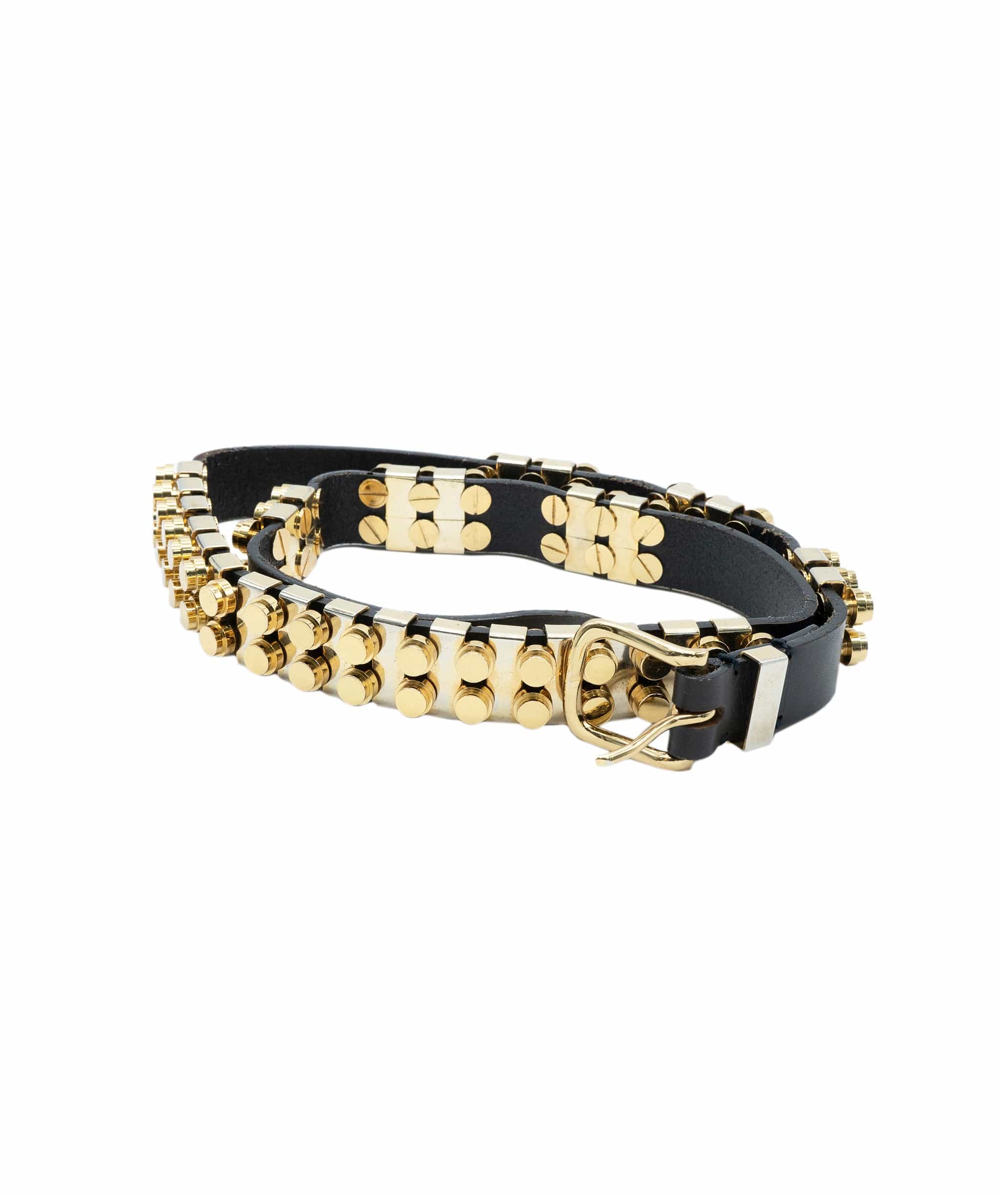 Balmain Balmain black leather and studded belt ASL3523