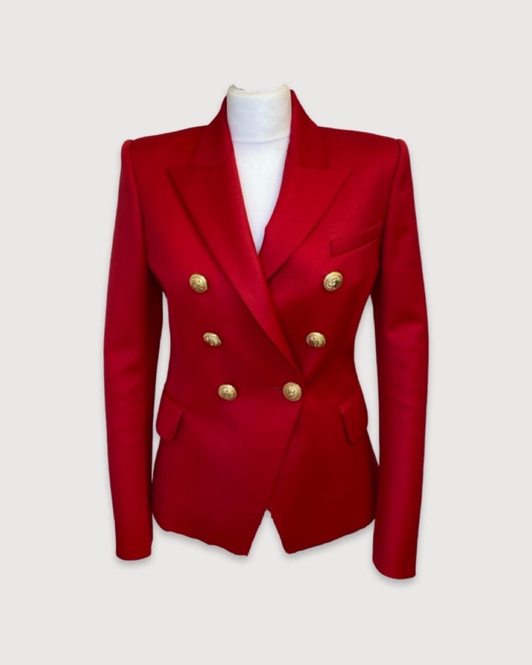 Balmain Red Balmain Blazer, 10