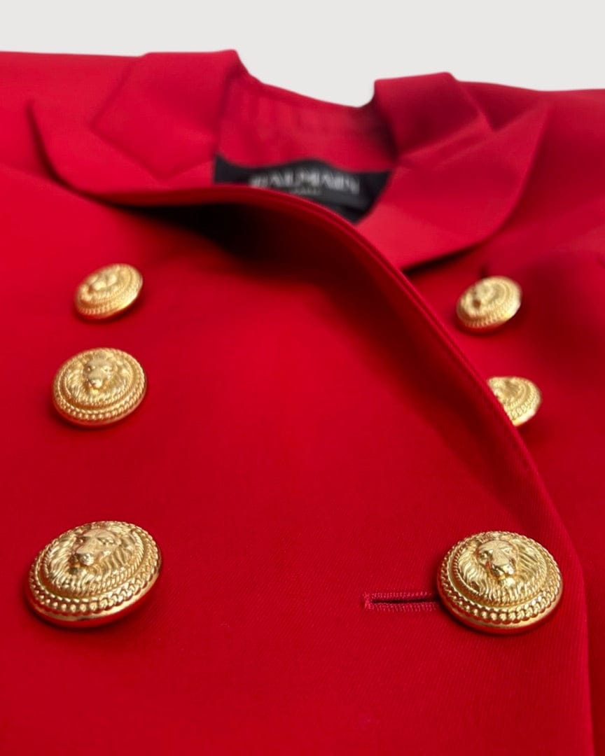 Balmain Red Balmain Blazer, 10
