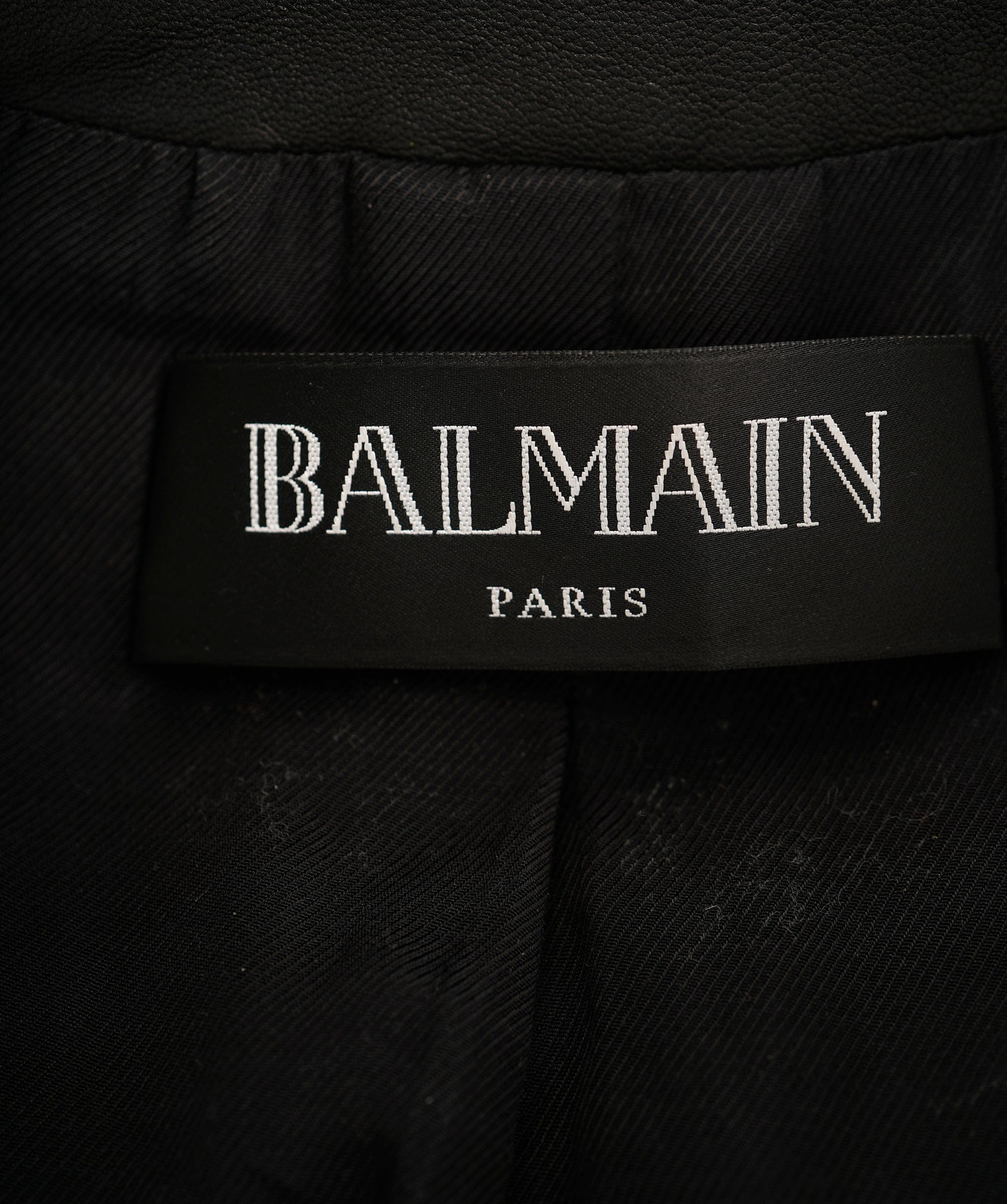 Balmain Balmain Black Leather Double Breasted Blazer  ALC2625