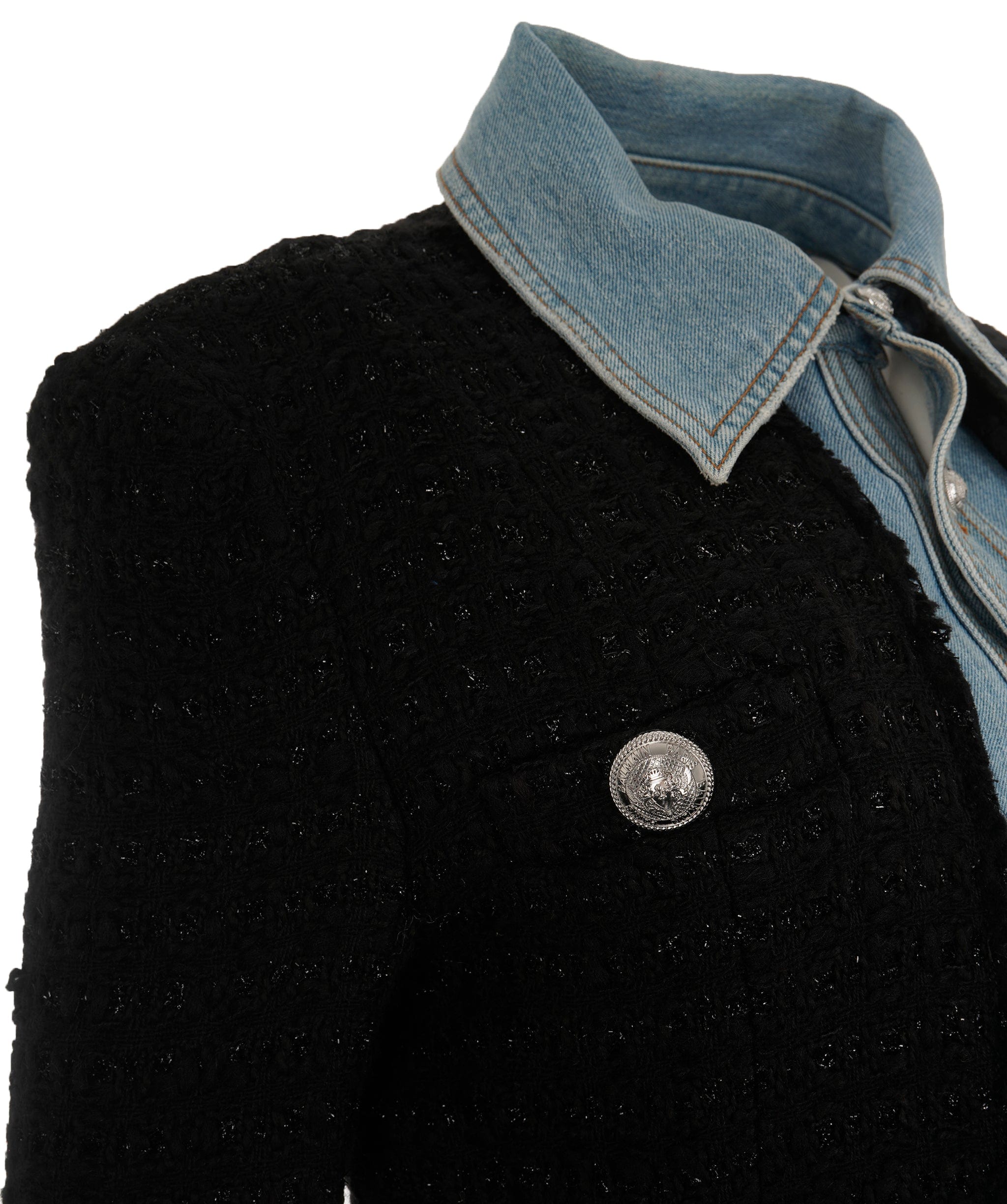 Balmain Balmain Denim Jacket with Wool Lined size 42  ALC2489