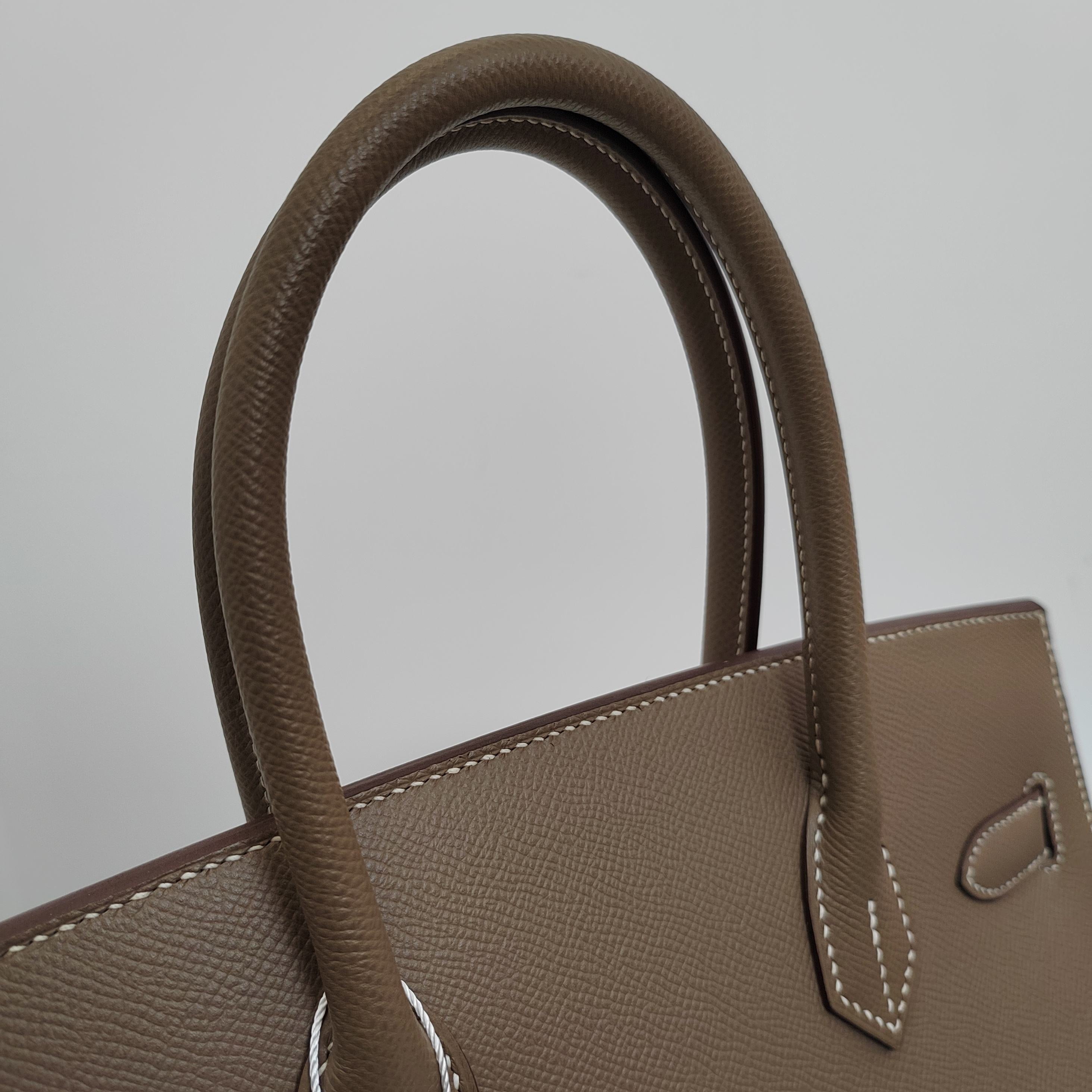 Hermès Birkin 30 Etoupe Epsom Leather  GHW -Stamp Z