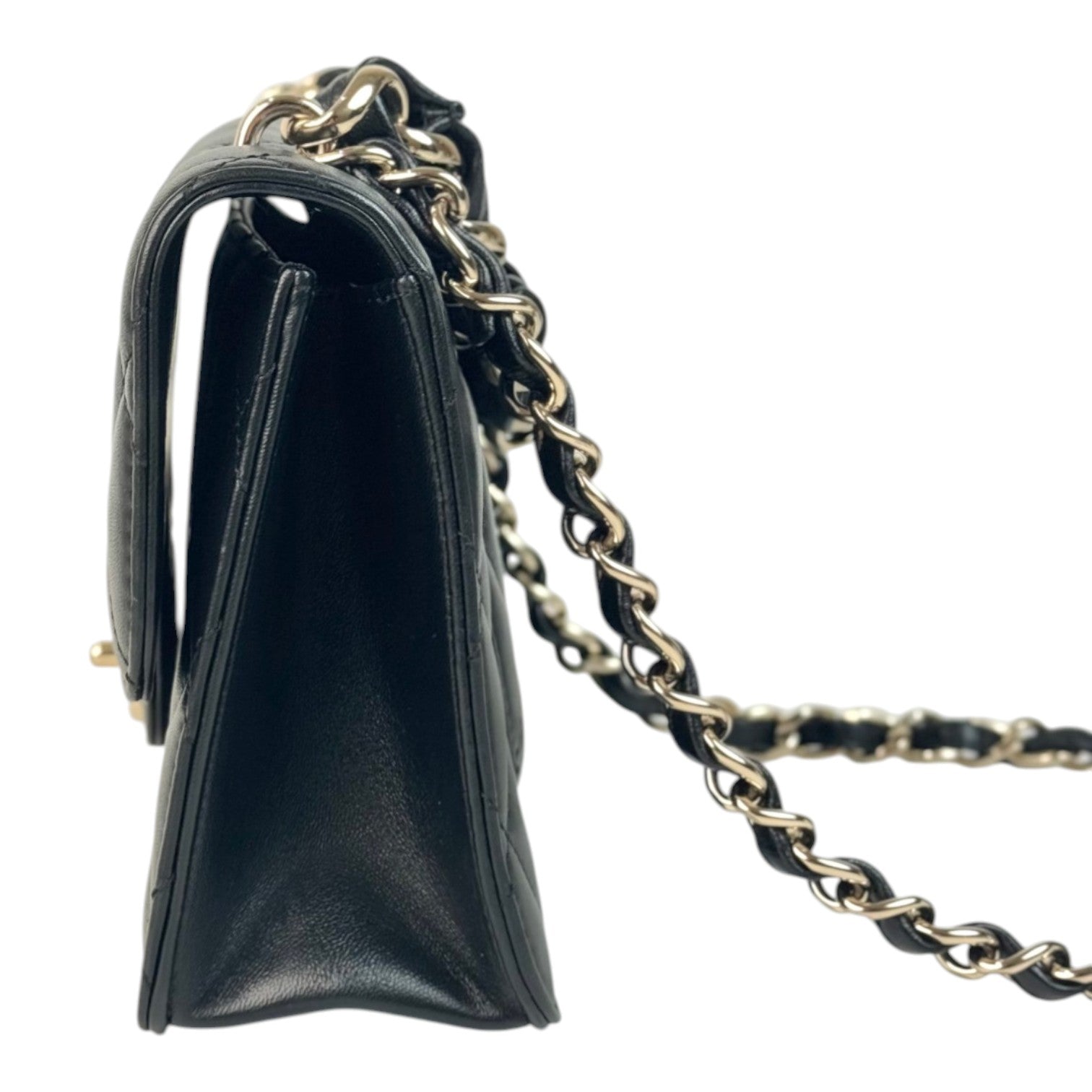 Chanel Seasonal Lambskin Flap Bag With Top Handle