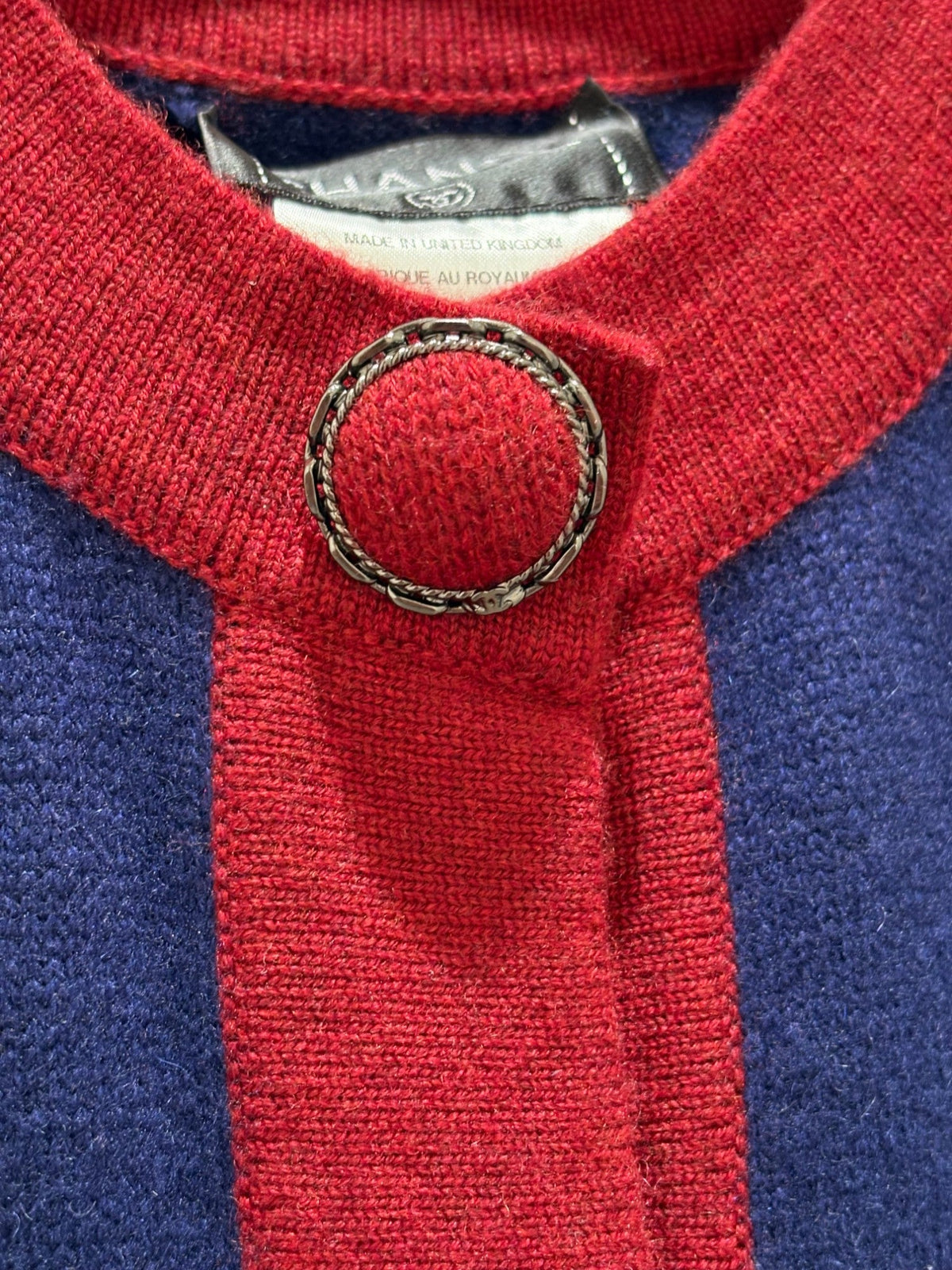 Chanel Cardigan Cashmere Blue/Red 36 Jacket