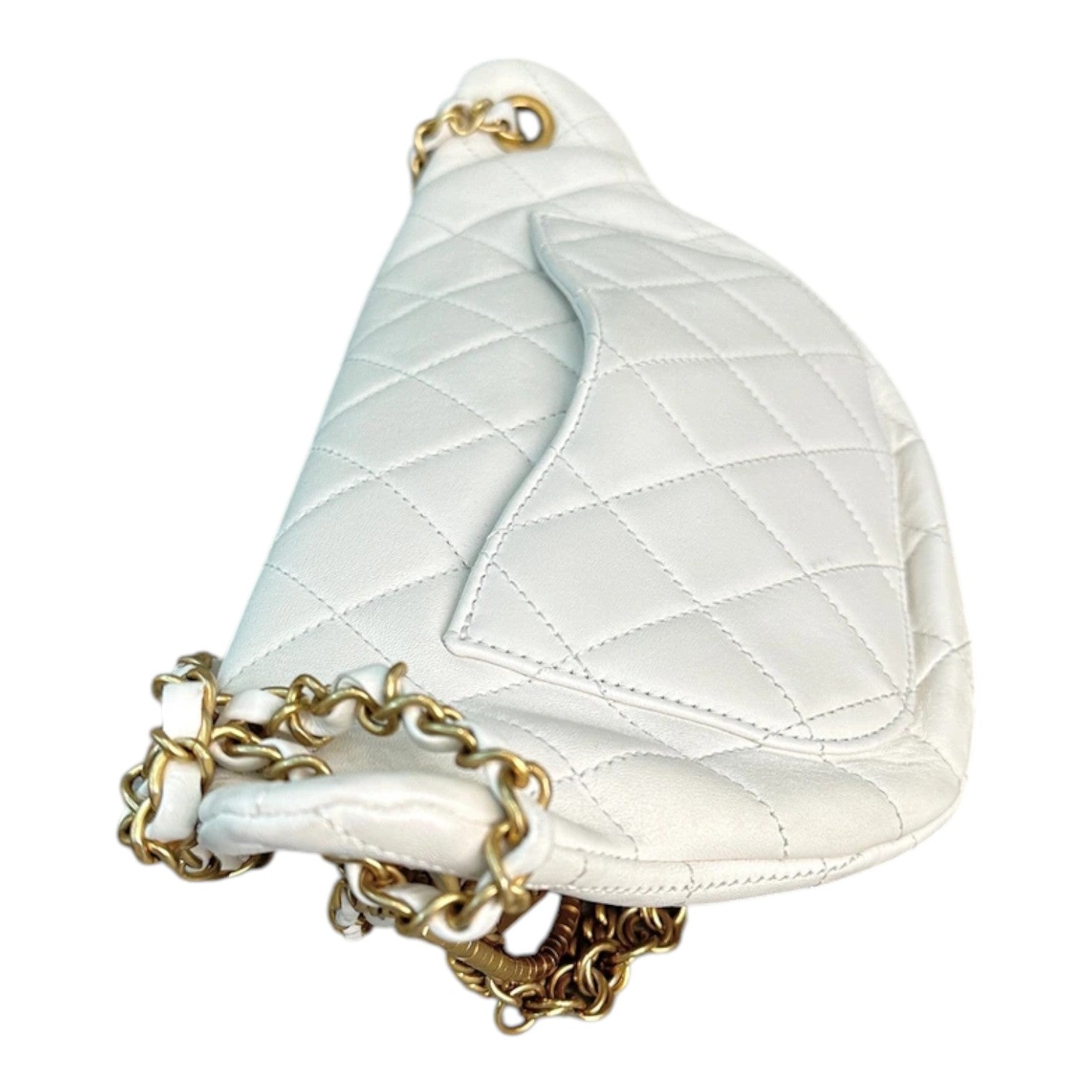 Chanel White All About Chains Waist Bag