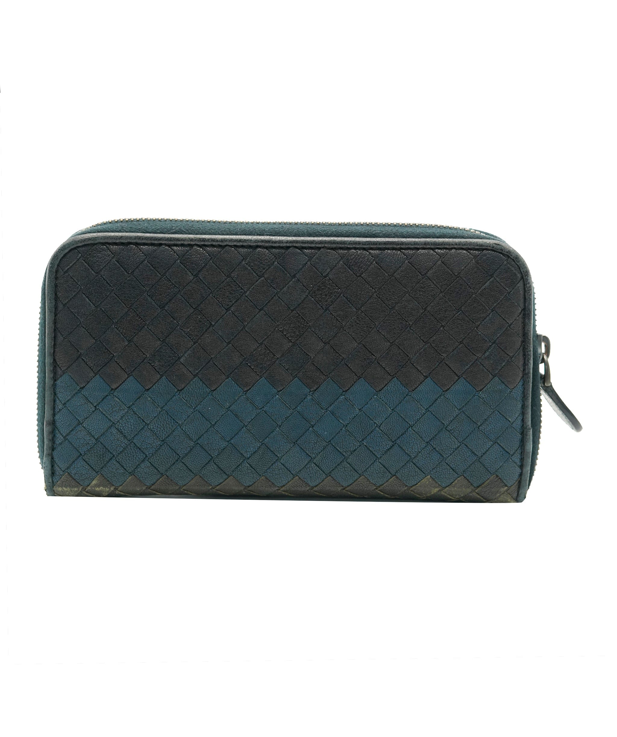 Bottega Veneta Bottega blue intrecciato zip wallet - AJC0902