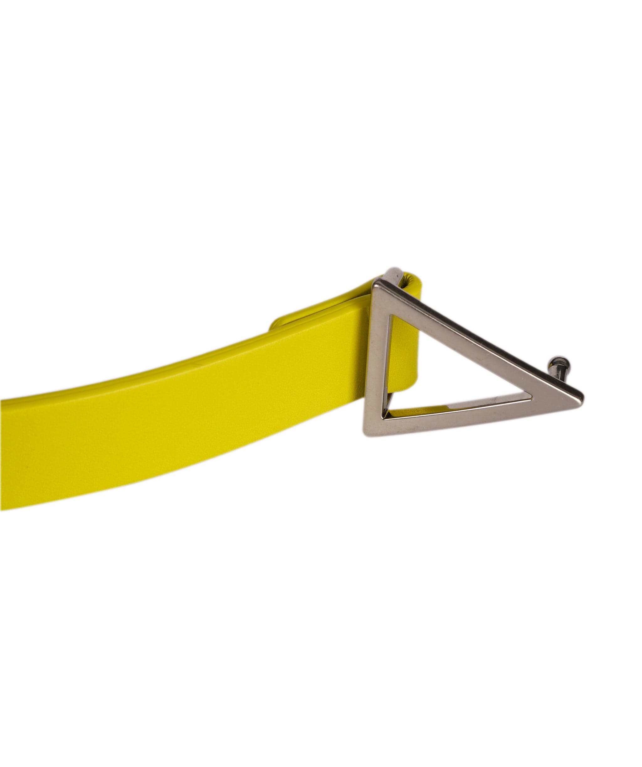 Bottega Veneta Bottega lime green leather belt with SHW - AJC0850