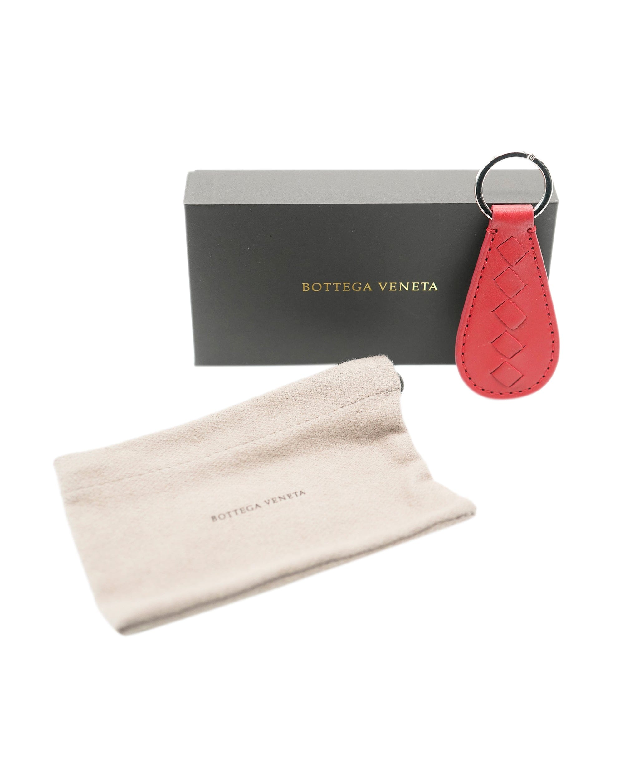 Bottega Veneta Bottega red intrecciato keyring  - AJC0903