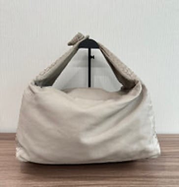 Bottega Veneta Bottega Veneta Grey Patchwork Woven Knotted Shoulder Bag (Bing A Bing) 6032606162865