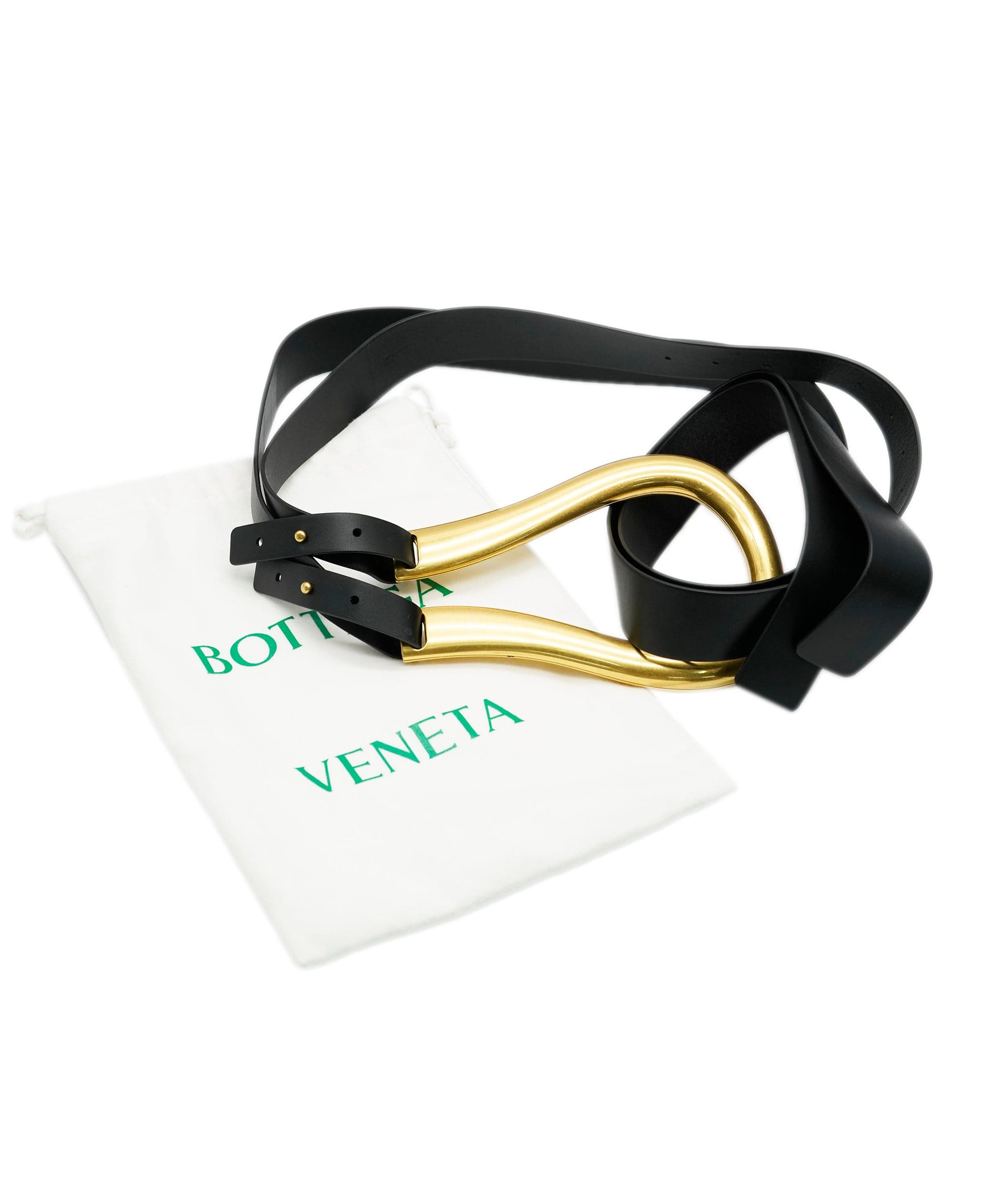Bottega Veneta Bottega Veneta Double Belt Calf Black Gold ASL9069