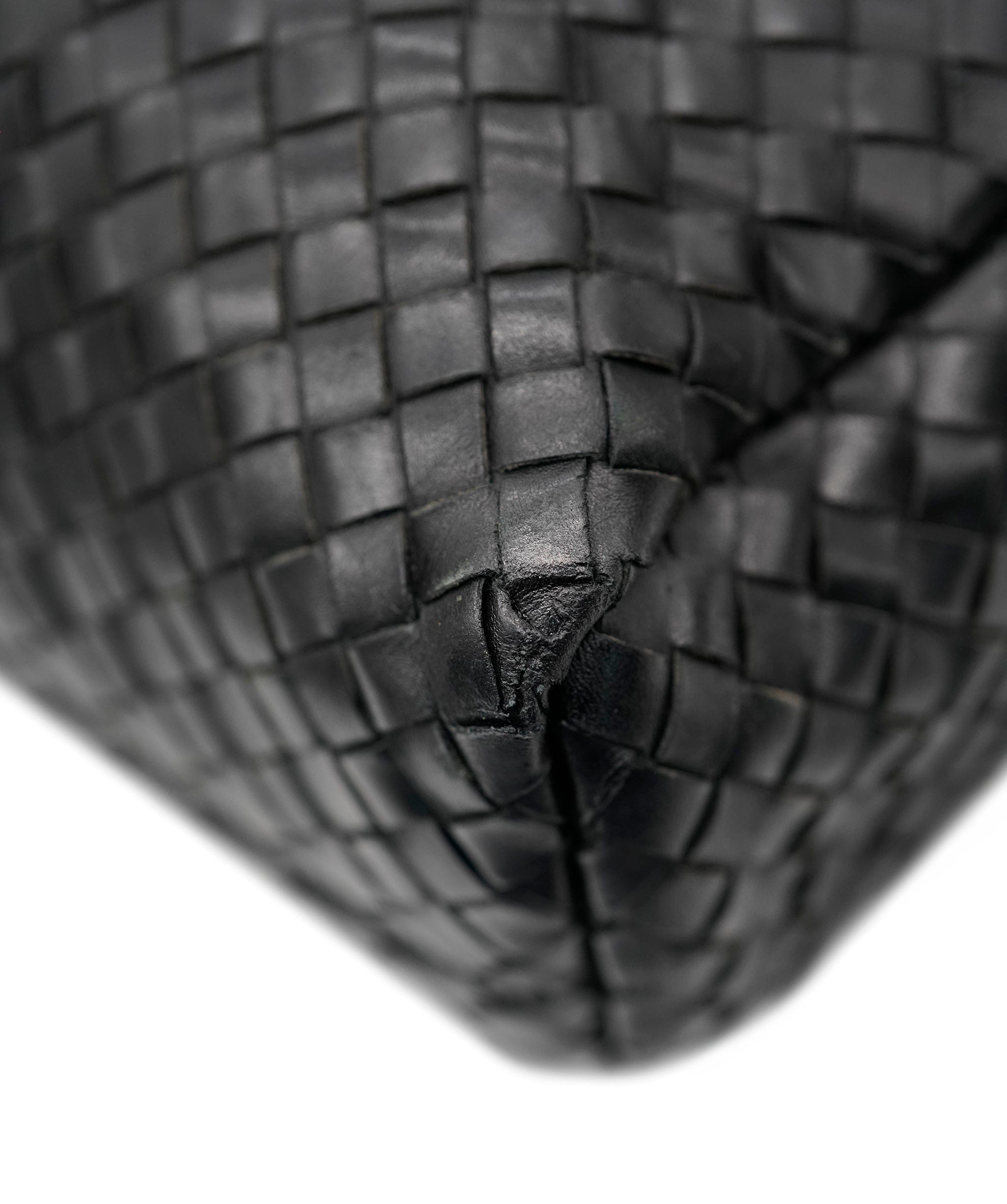 Bottega Veneta BOTTEGA VENETA Business Bag Leather Black Silver 122139 Auth bs17420 DBXS1682