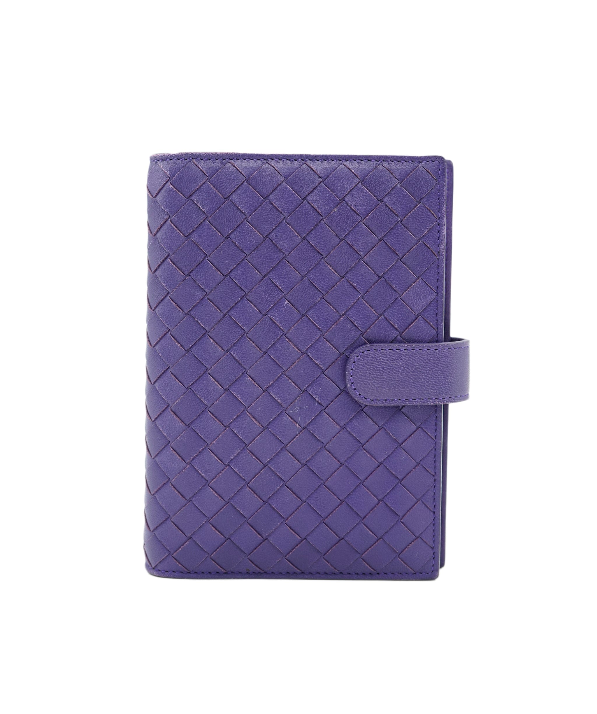 Bottega Veneta BOTTEGA VENETA INTRECCIATO agenda Day Planner Cover Leather Purple Auth mr053 DBXS1669