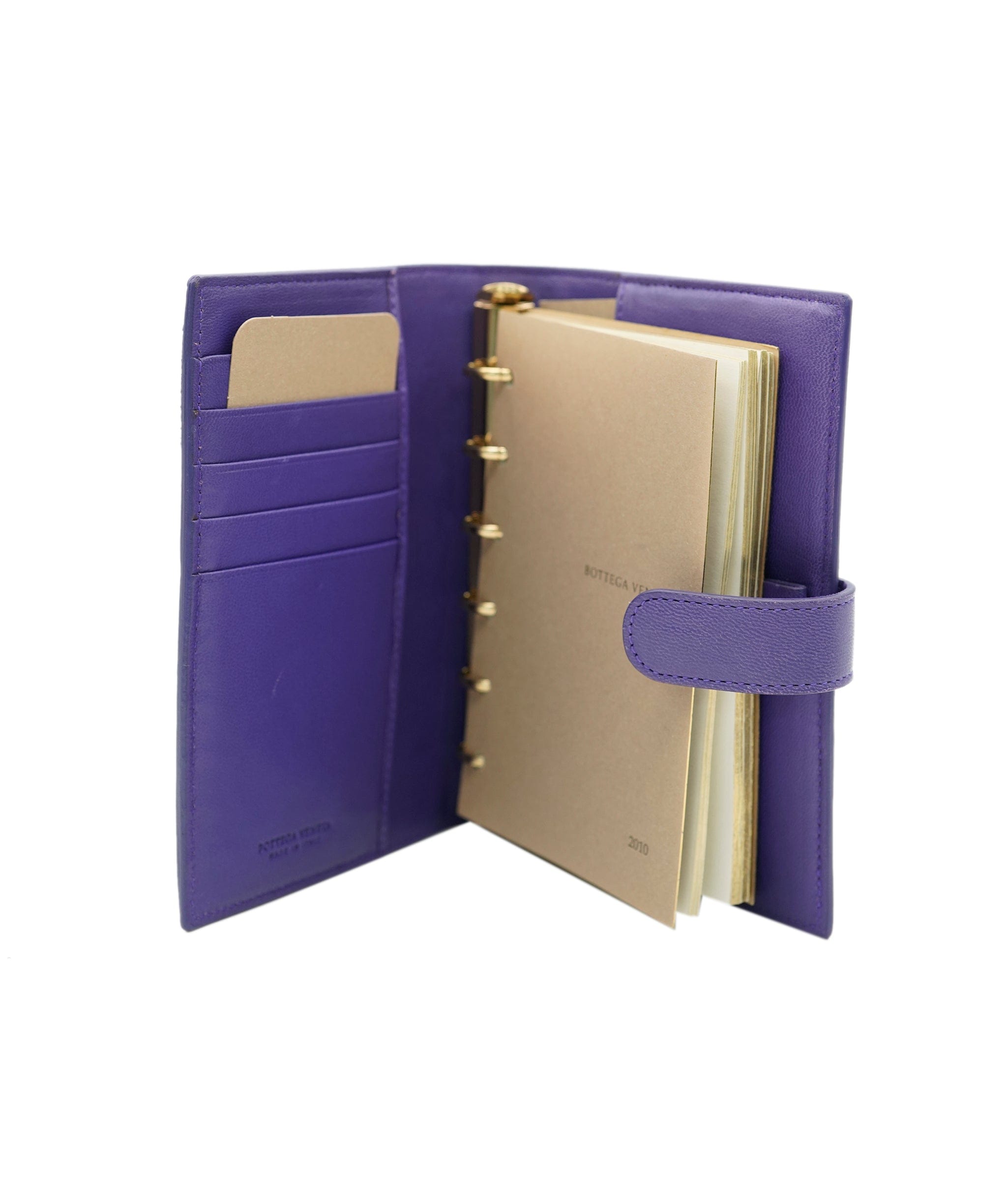 Bottega Veneta BOTTEGA VENETA INTRECCIATO agenda Day Planner Cover Leather Purple Auth mr053 DBXS1669