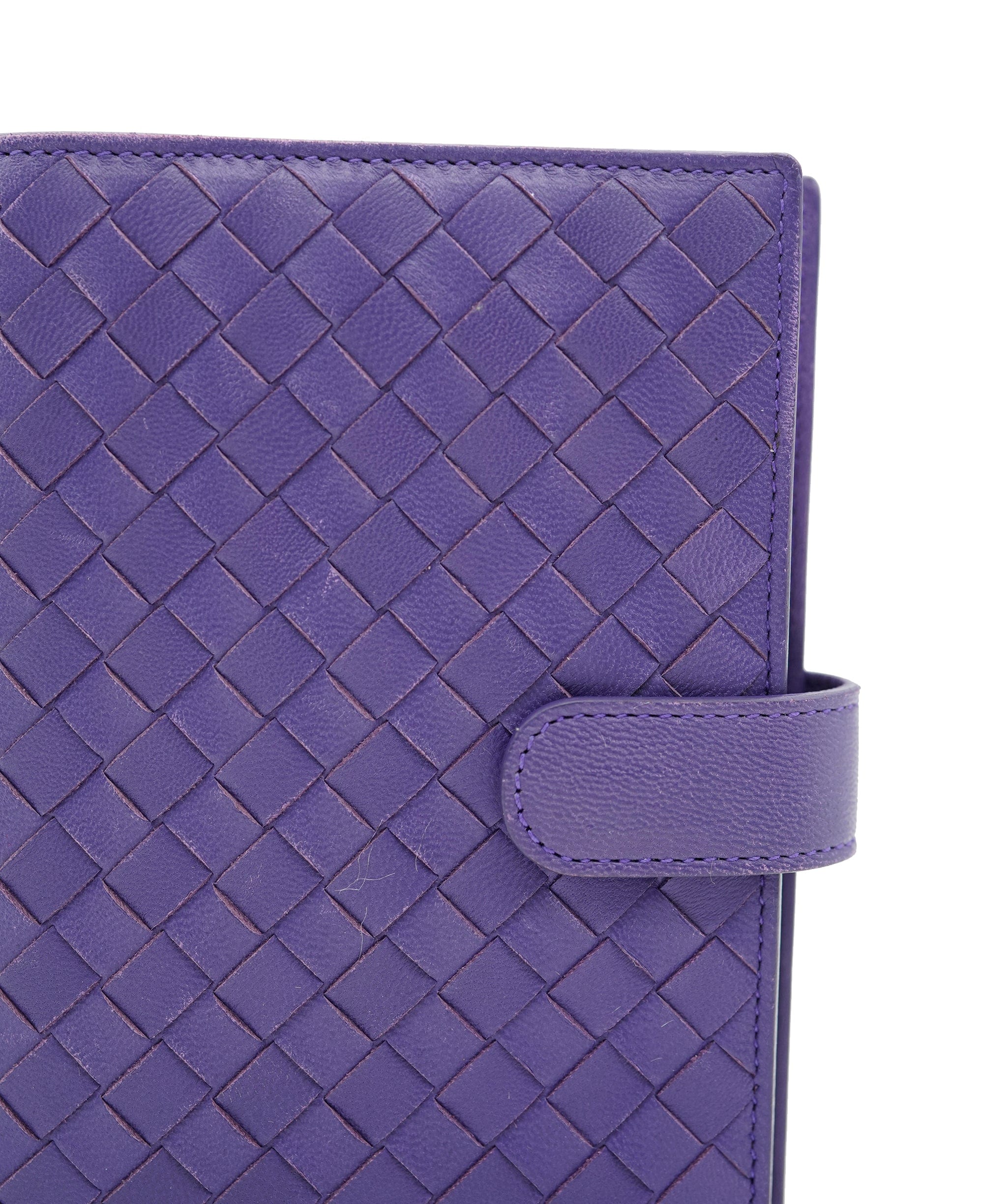 Bottega Veneta BOTTEGA VENETA INTRECCIATO agenda Day Planner Cover Leather Purple Auth mr053 DBXS1669