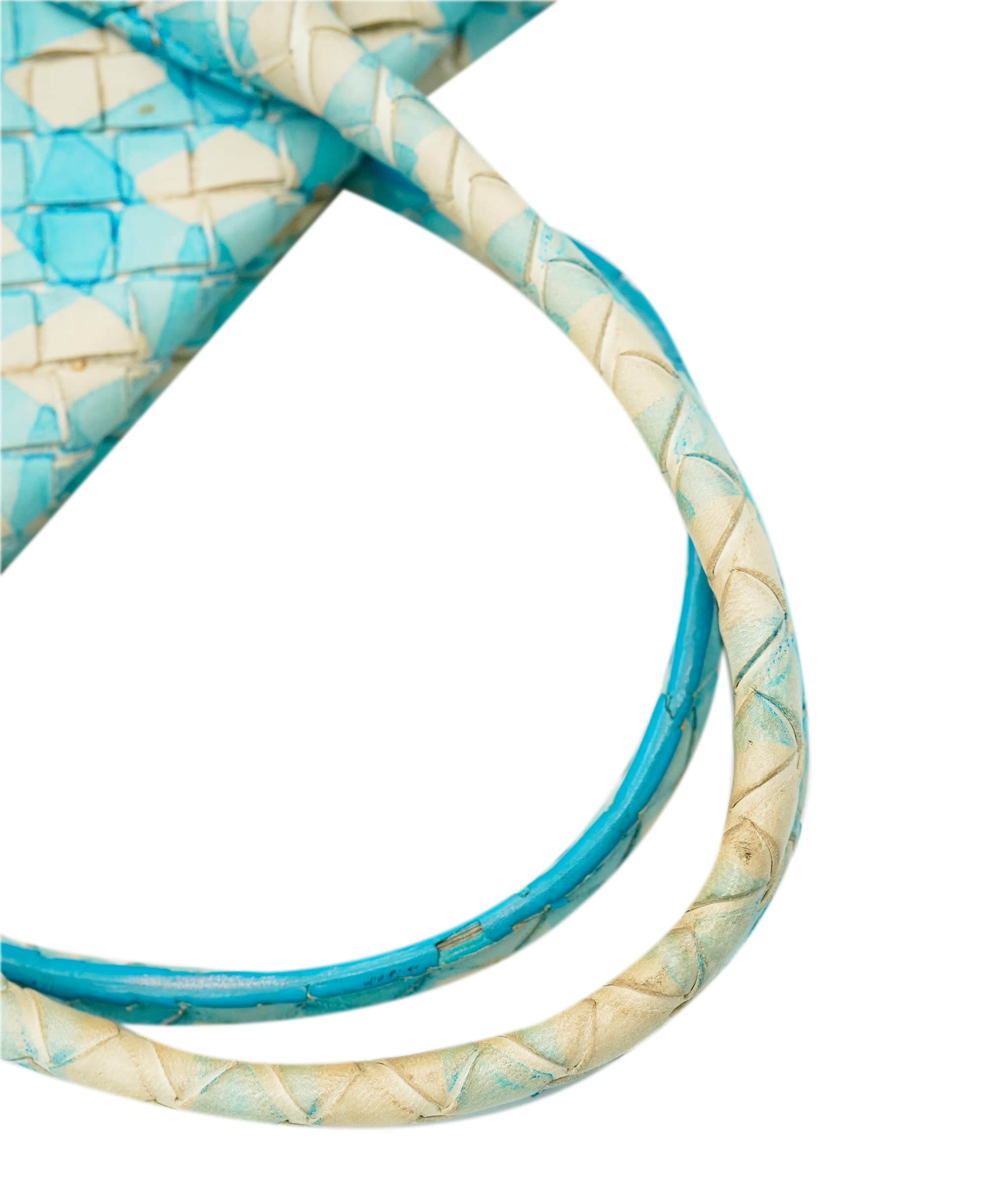 Bottega Veneta BOTTEGA VENETA INTRECCIATO Hand Bag Leather Outlet Blue Auth 82006 DBXS1678