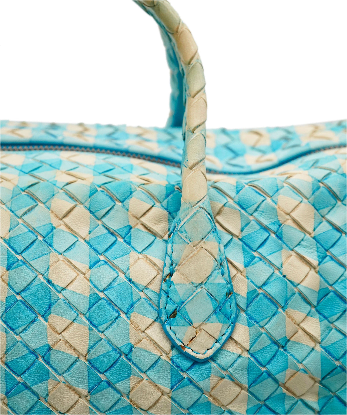 Bottega Veneta BOTTEGA VENETA INTRECCIATO Hand Bag Leather Outlet Blue Auth 82006 DBXS1678