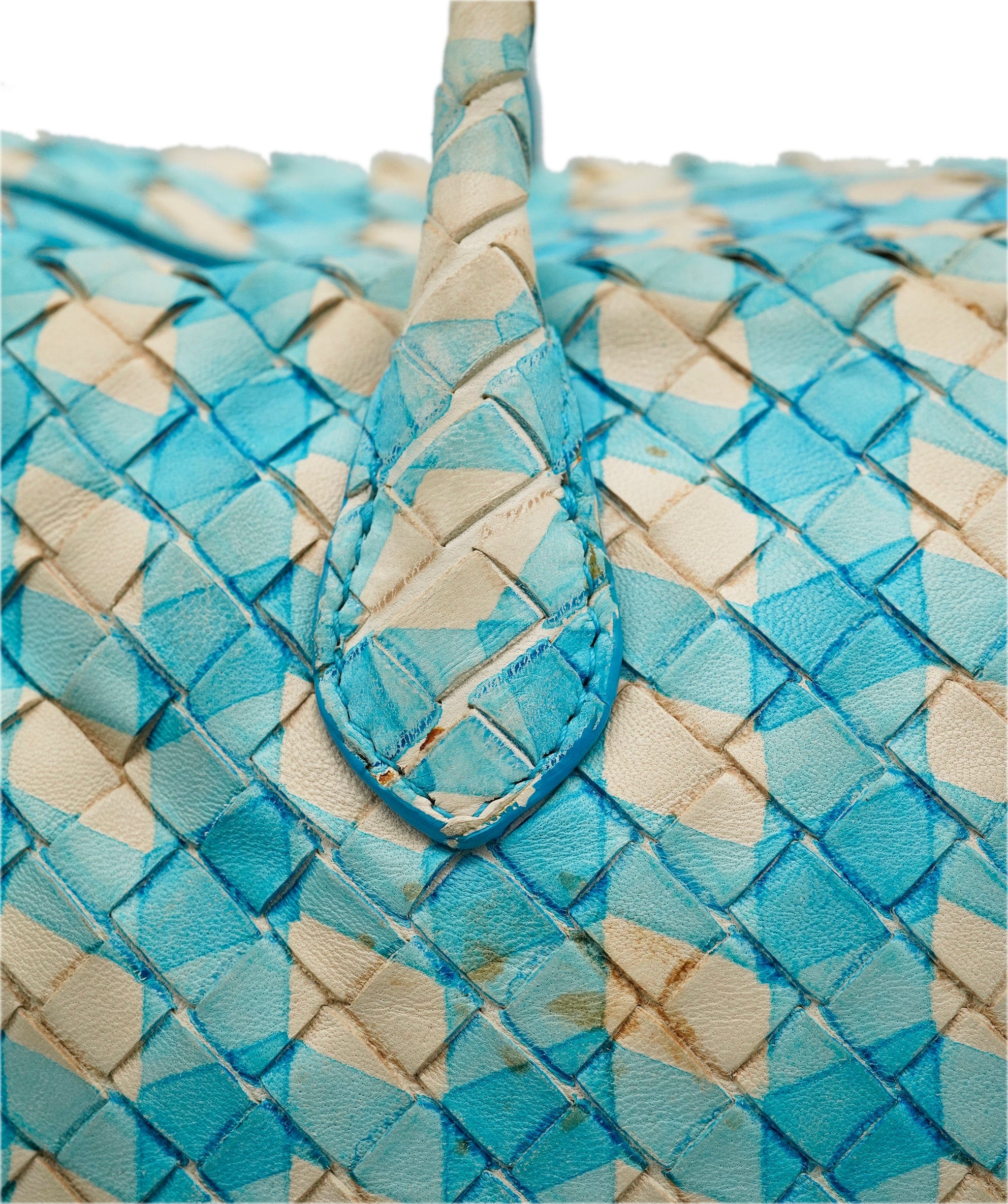 Bottega Veneta BOTTEGA VENETA INTRECCIATO Hand Bag Leather Outlet Blue Auth 82006 DBXS1678