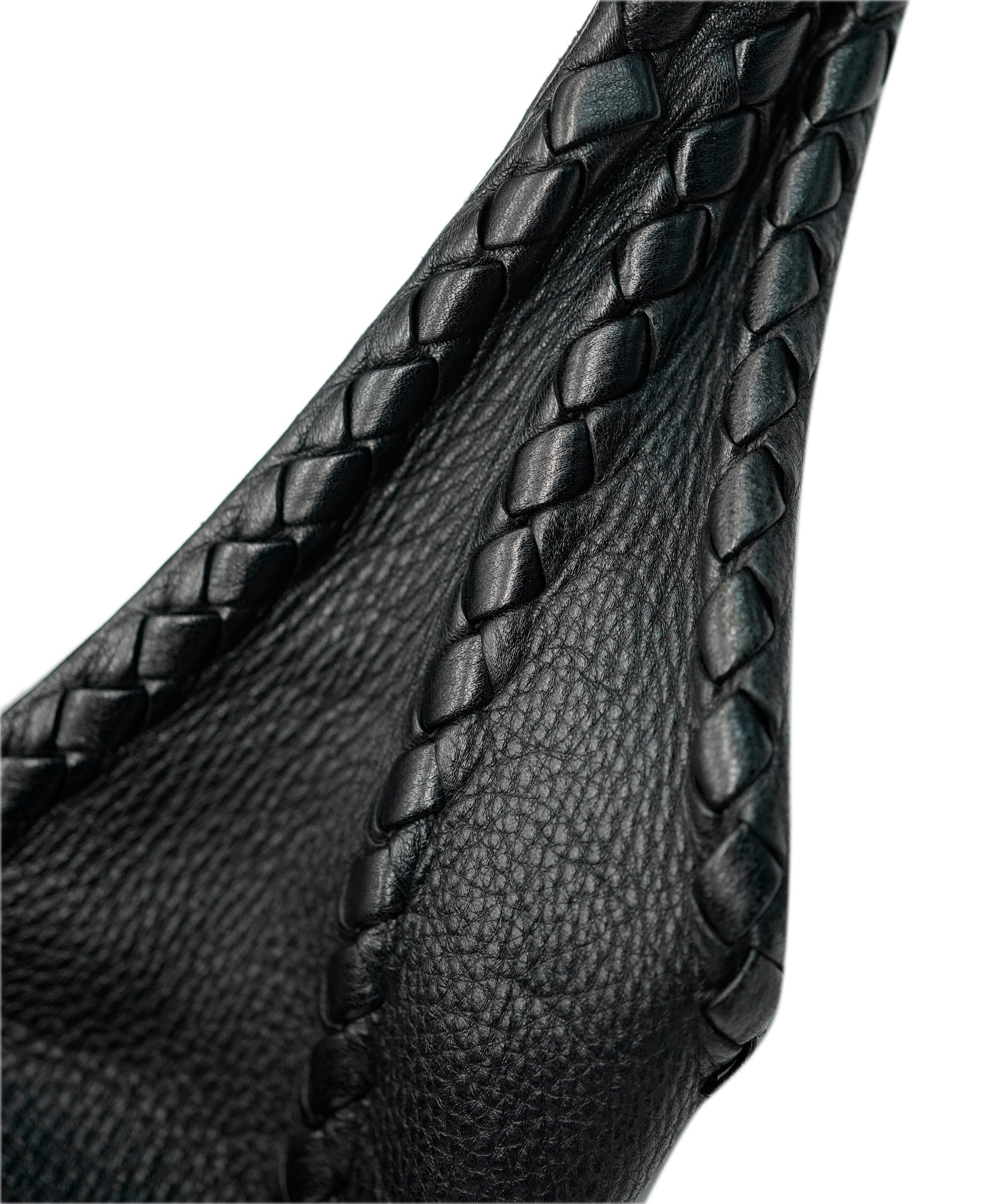 Bottega Veneta BOTTEGA VENETA INTRECCIATO Hobo Shoulder Bag Leather Black 212741 Auth am5896 DBXS1677