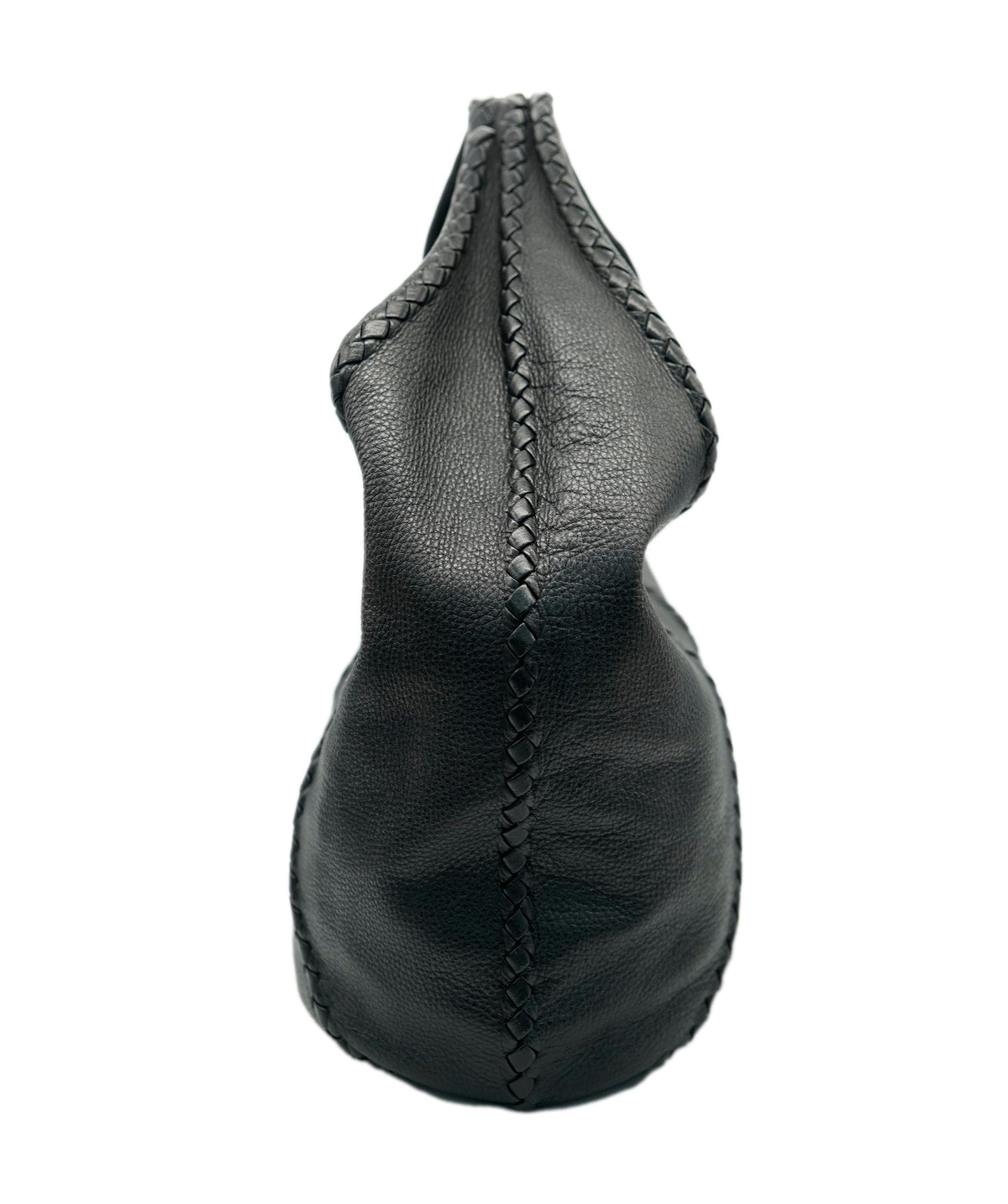 Bottega Veneta BOTTEGA VENETA INTRECCIATO Hobo Shoulder Bag Leather Black 212741 Auth am5896 DBXS1677