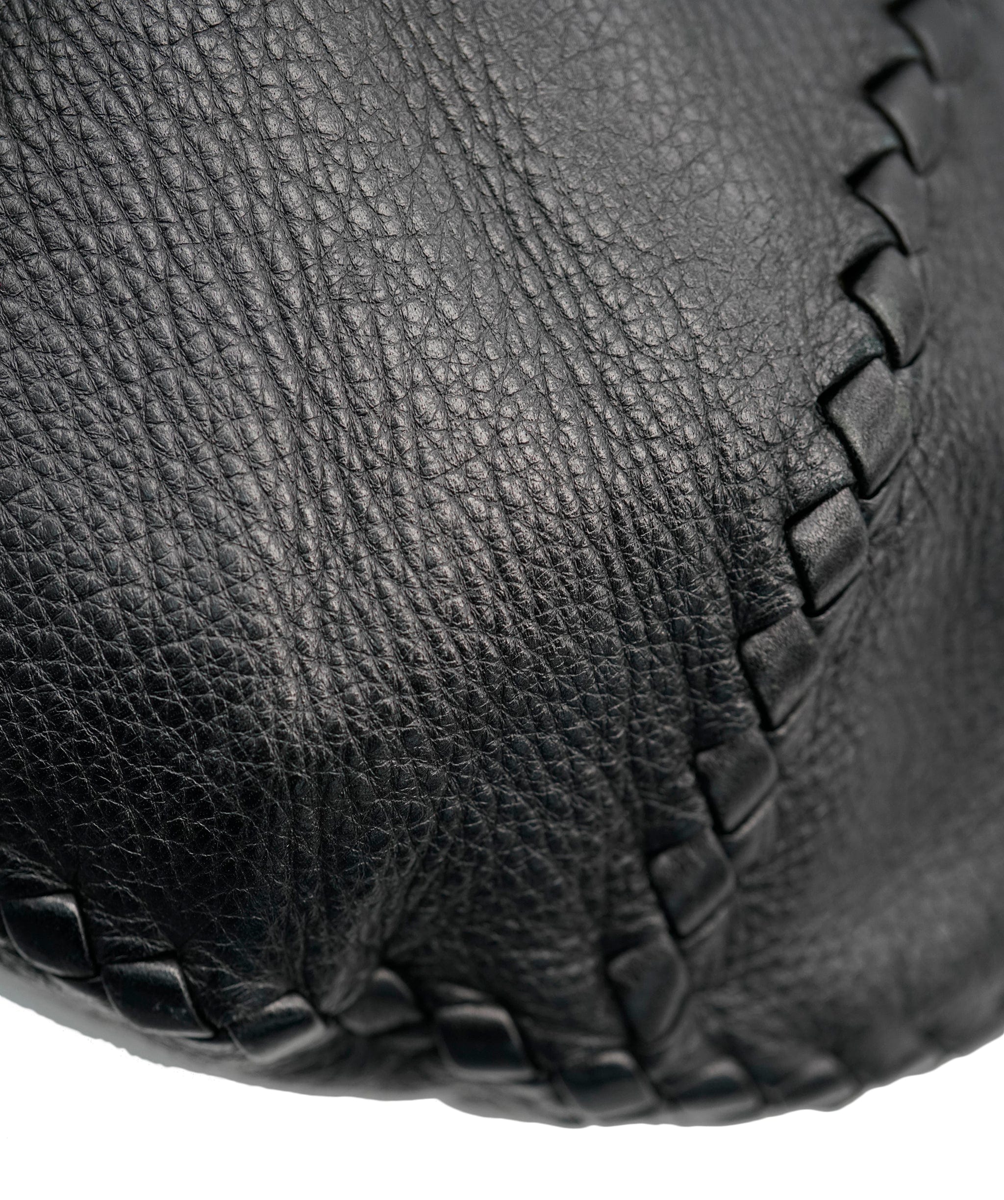 Bottega Veneta BOTTEGA VENETA INTRECCIATO Hobo Shoulder Bag Leather Black 212741 Auth am5896 DBXS1677