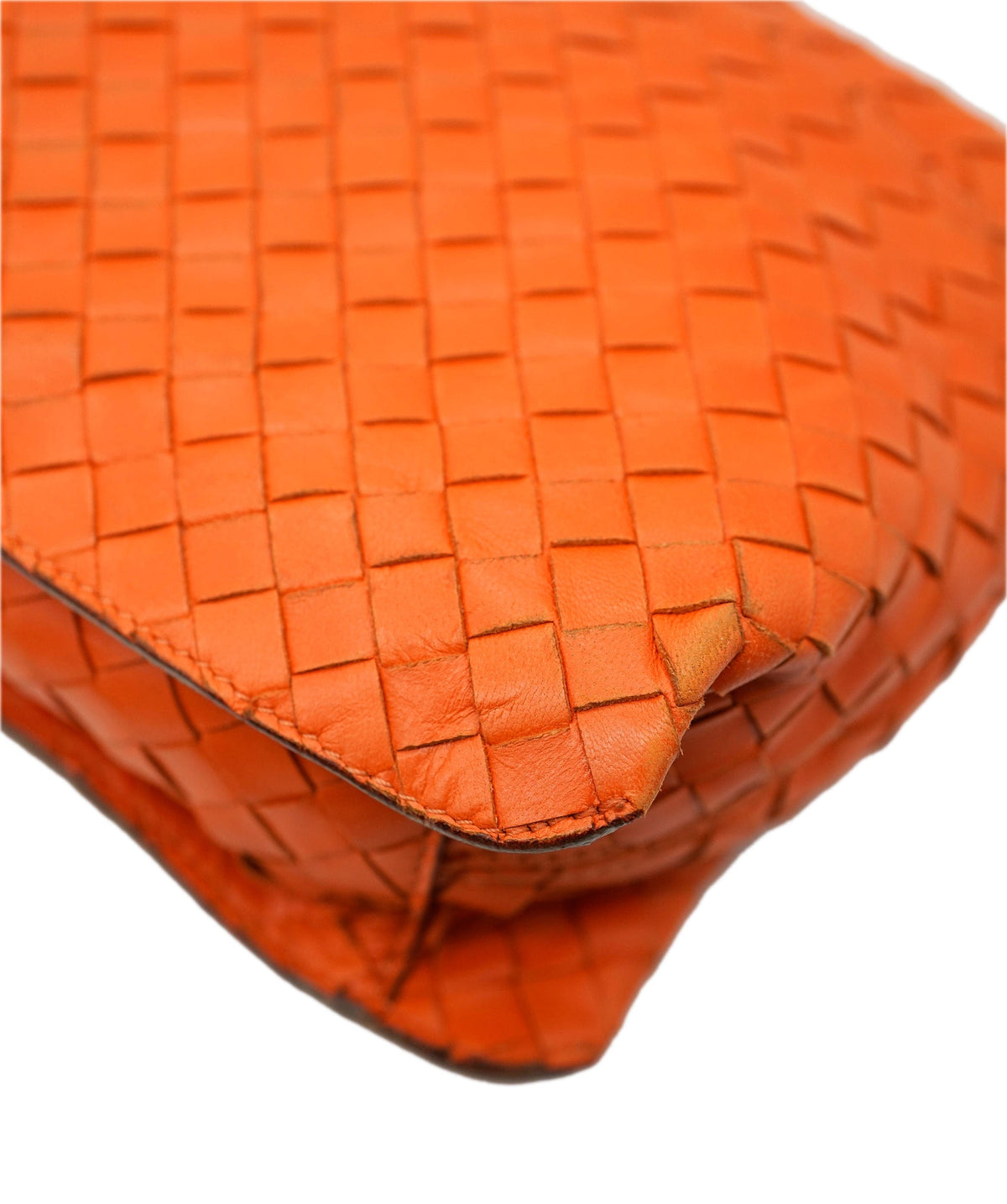 Bottega Veneta BOTTEGA VENETA INTRECCIATO Shoulder Bag Leather Outlet Orange Auth 67184 DBXS1673