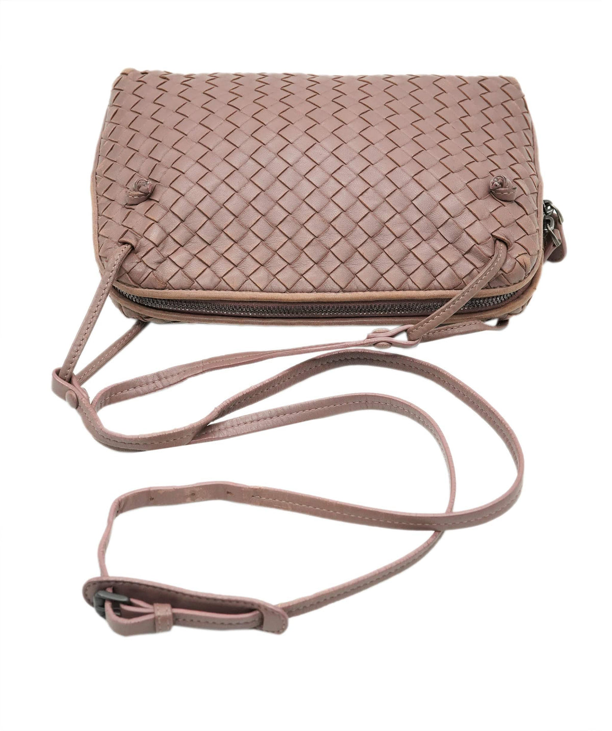 Bottega Veneta BOTTEGA VENETA INTRECCIATO Shoulder Bag Leather Pink Auth 72460 DBXS1672