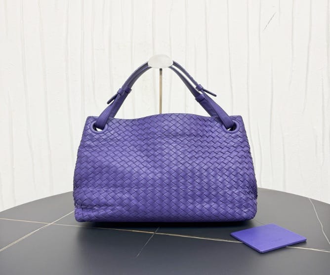 Bottega Veneta Bv purple woven double bridge handbag/shoulder bag 33 18775551