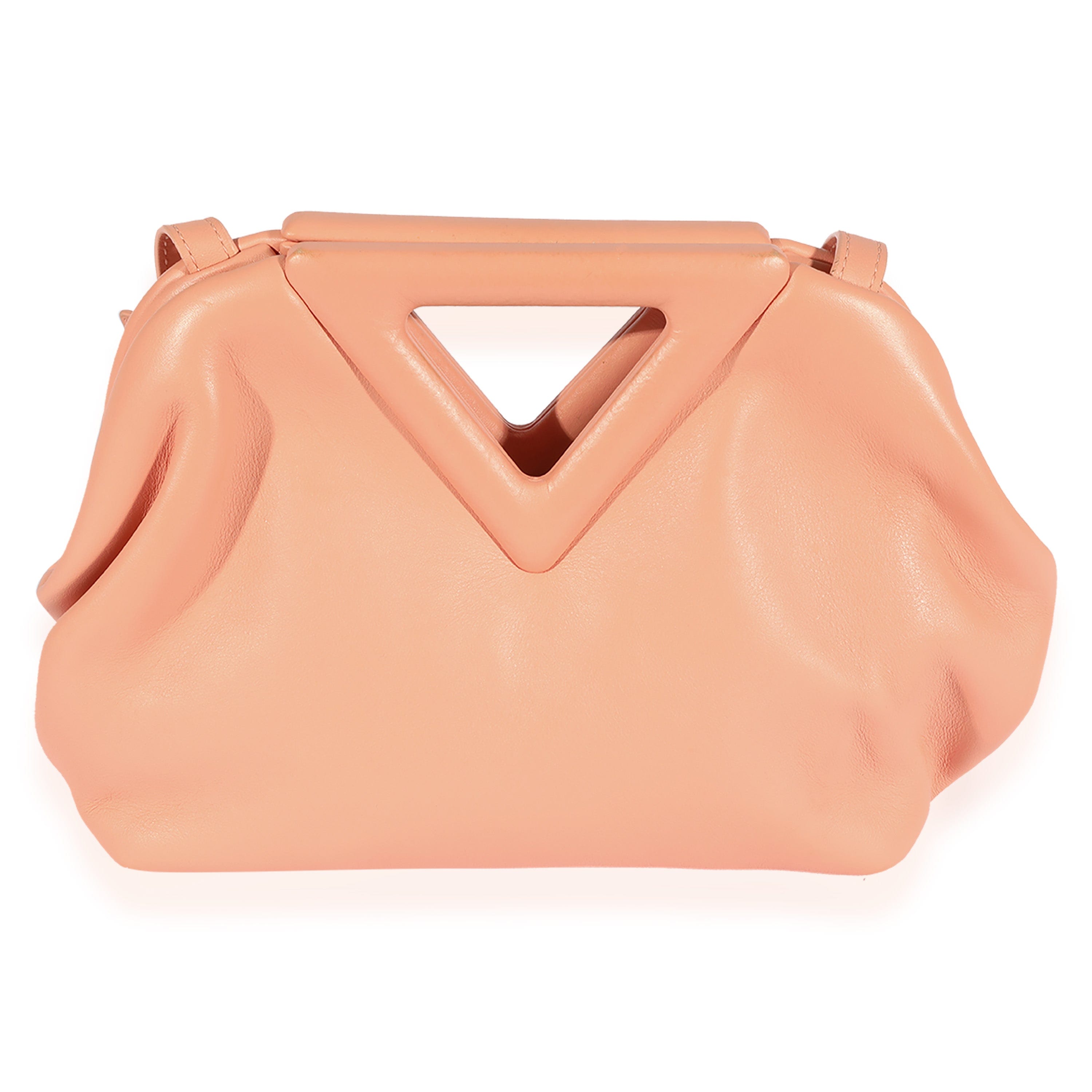Leather Bottega Point Bottega Veneta Peachy Calfskin Small The
