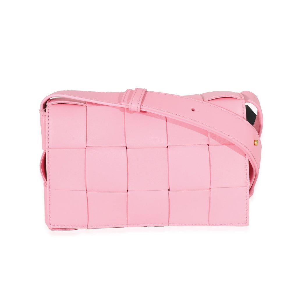 Bottega Veneta Pink Intrecciato Lambskin Small Cassette Bag – LuxuryPromise