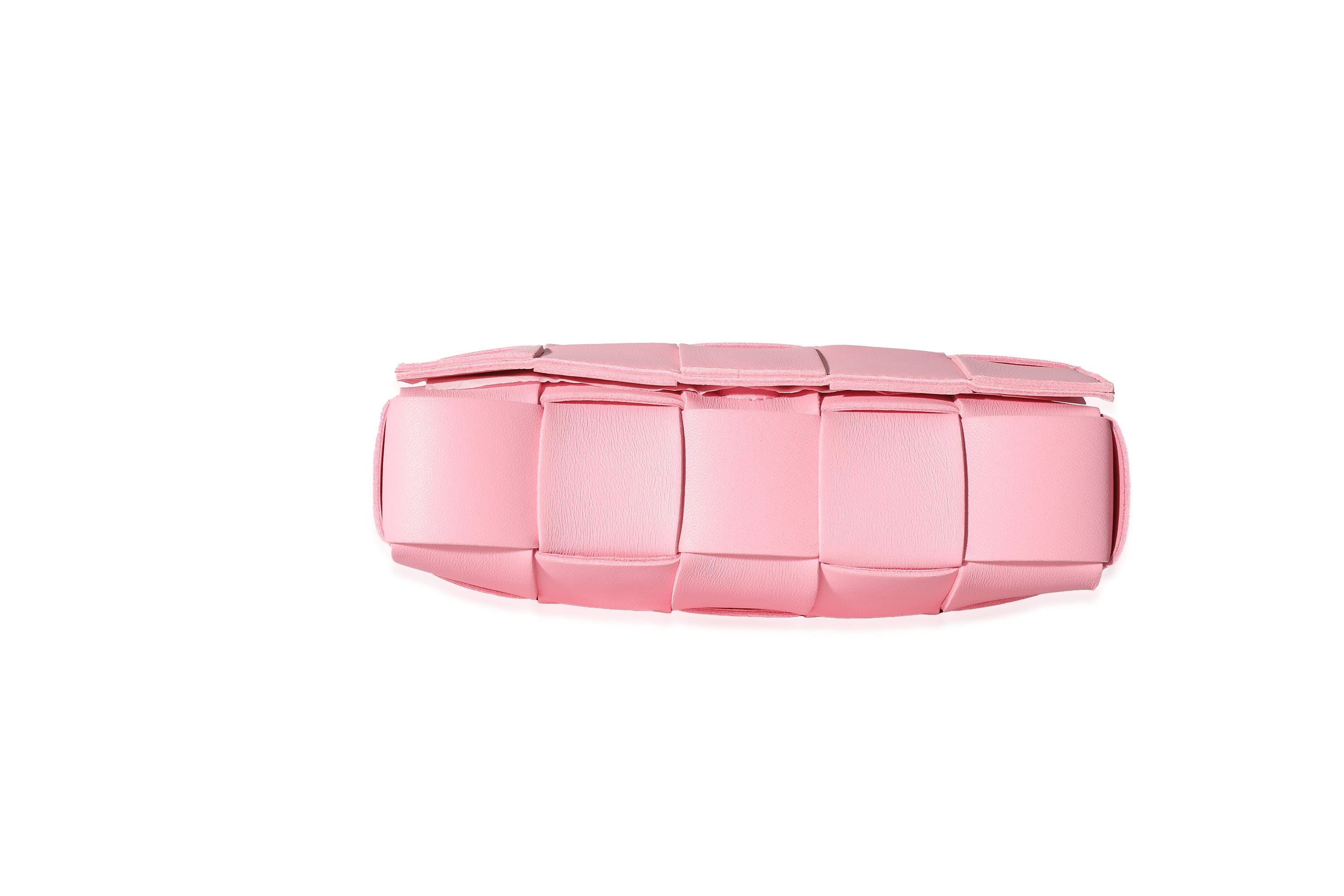 Bottega Veneta Bottega Veneta Pink Intrecciato Lambskin Small Cassette Bag