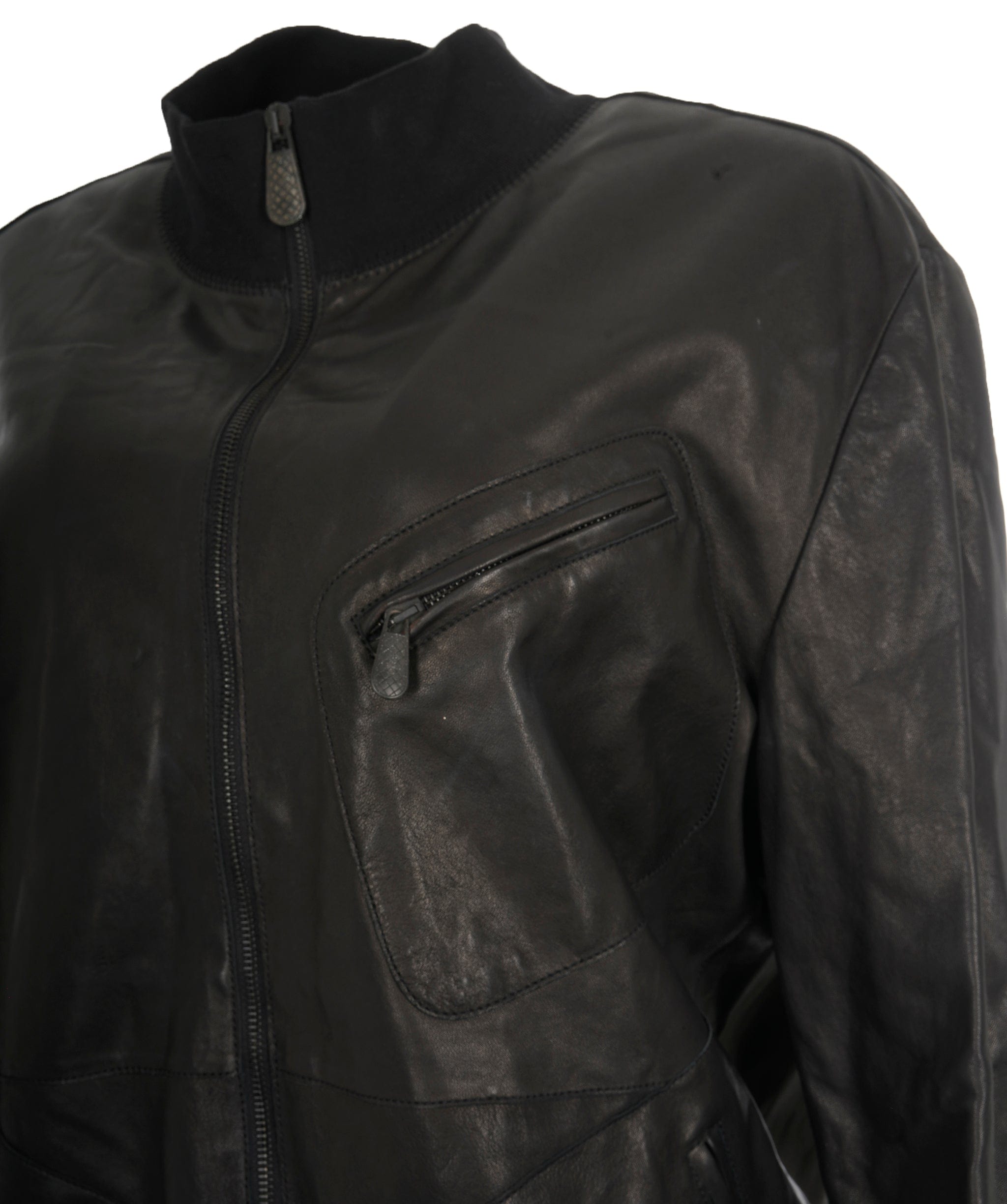 Bottega Veneta Bottega Veneta Black Leather Jacket size 54 AGC1656