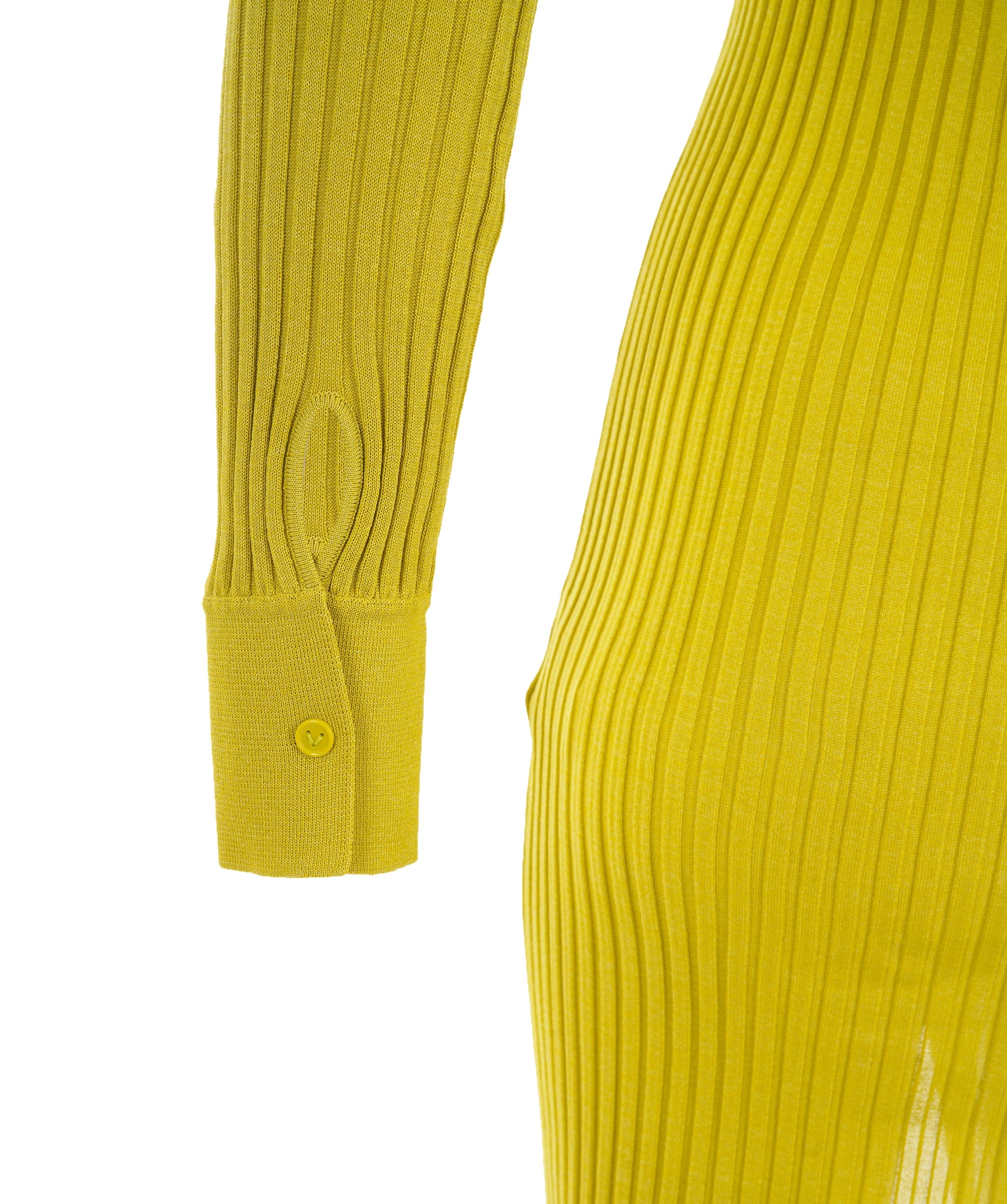 Bottega Veneta Bottega Veneta Lime Ribbed Knit Dress ALC2467