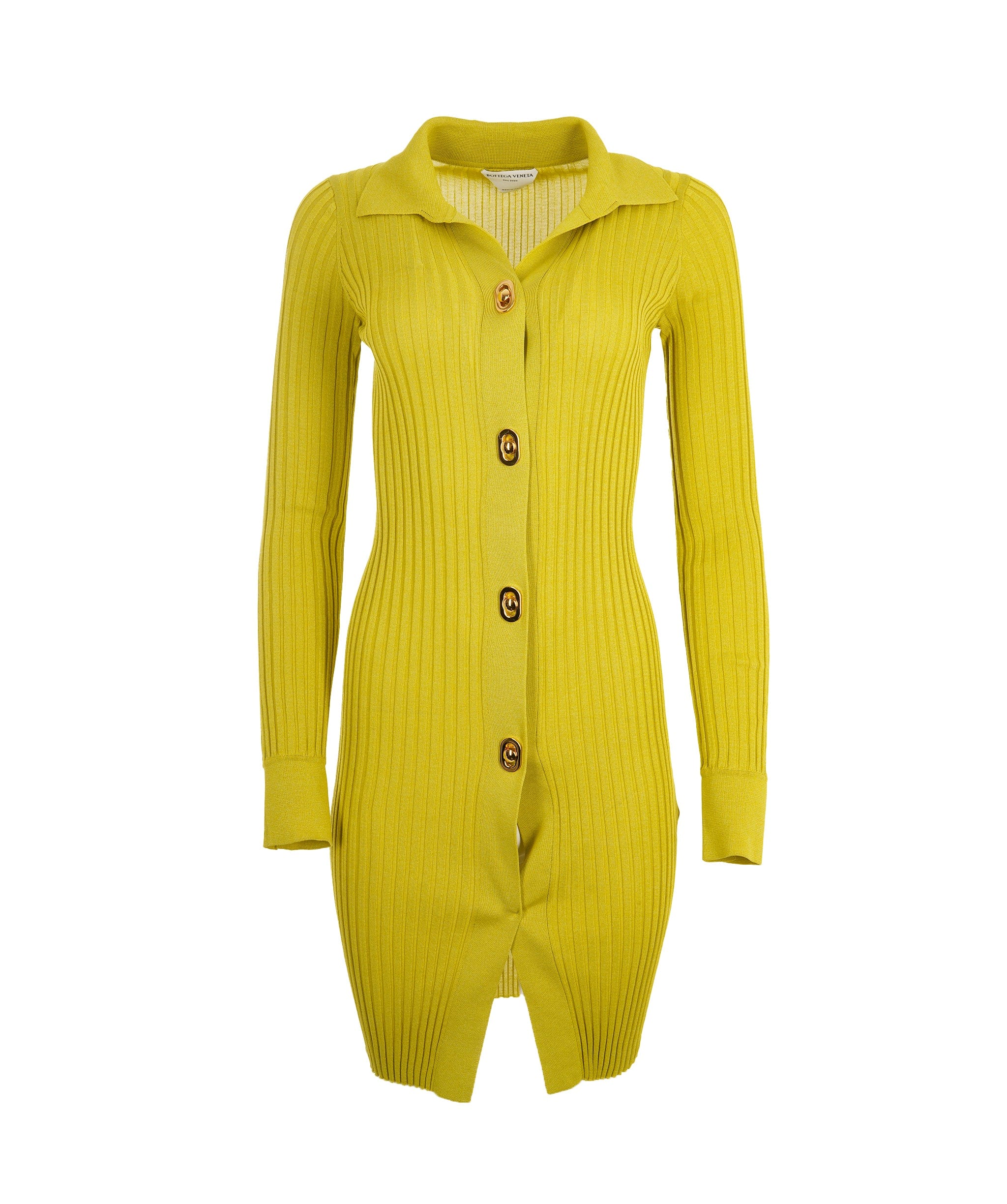 Bottega Veneta Bottega Veneta Lime Ribbed Knit Dress ALC2467