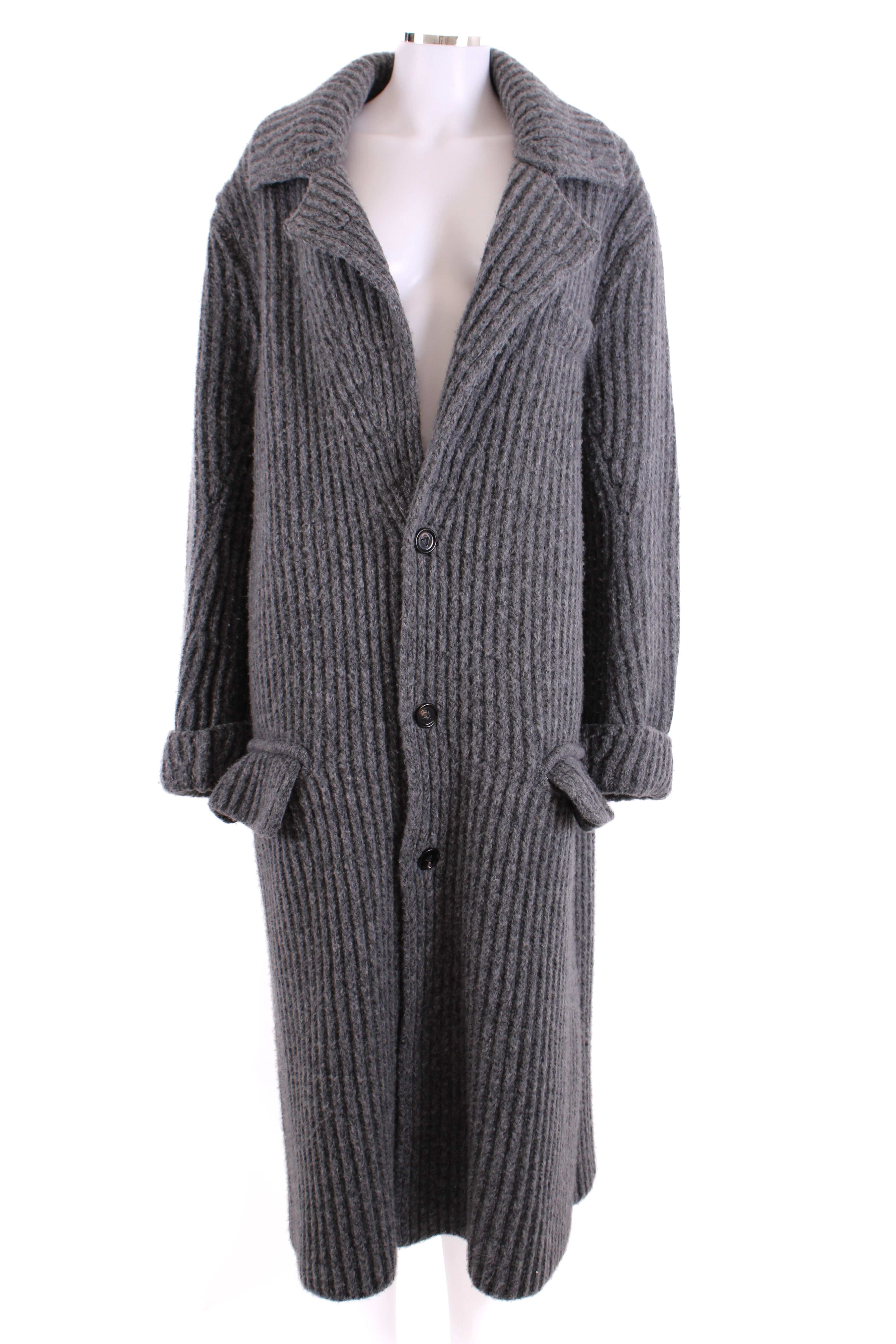 Bottega Venetta Bottega Venetta Long Knitted Coat Grey