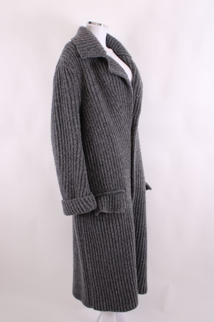 Bottega Venetta Bottega Venetta Long Knitted Coat Grey