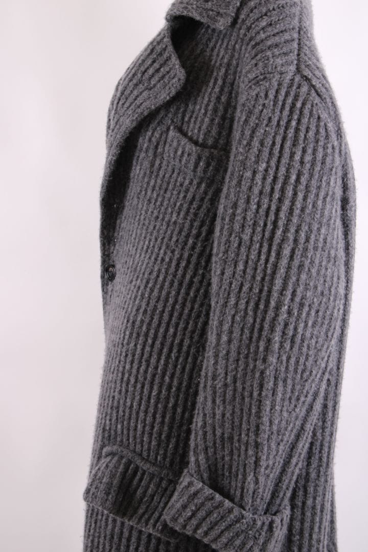 Bottega Venetta Bottega Venetta Long Knitted Coat Grey