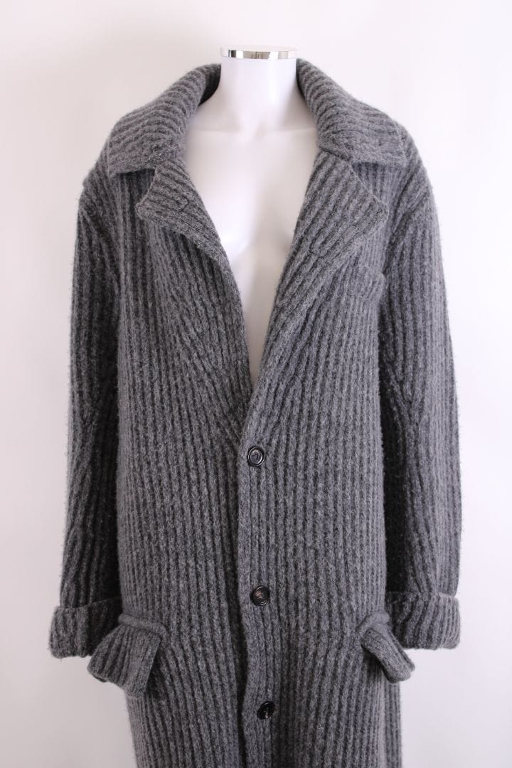 Bottega Venetta Bottega Venetta Long Knitted Coat Grey