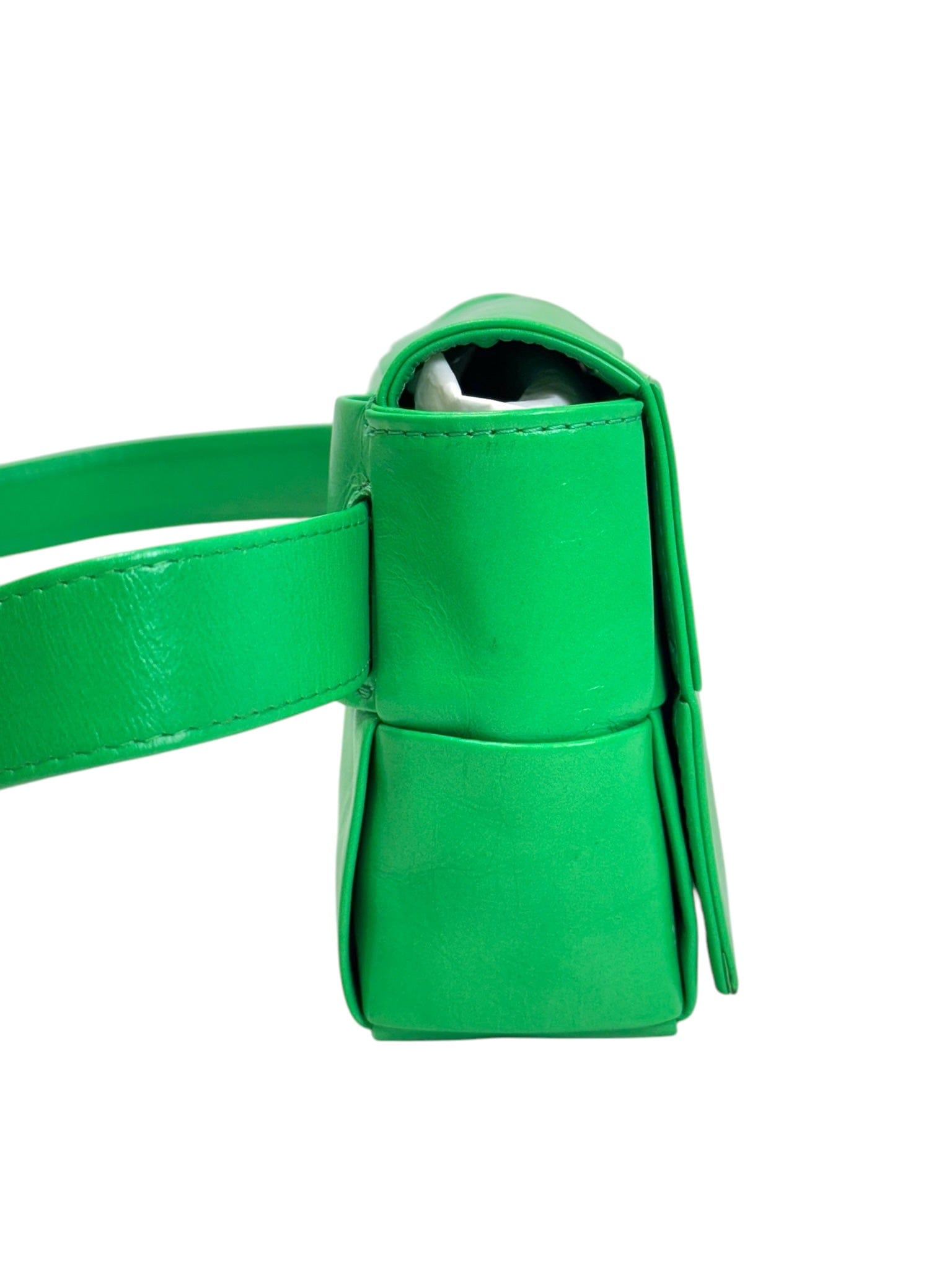 Bottega Venetta Bottega Veneta Cassette Mini Green Belt Bag