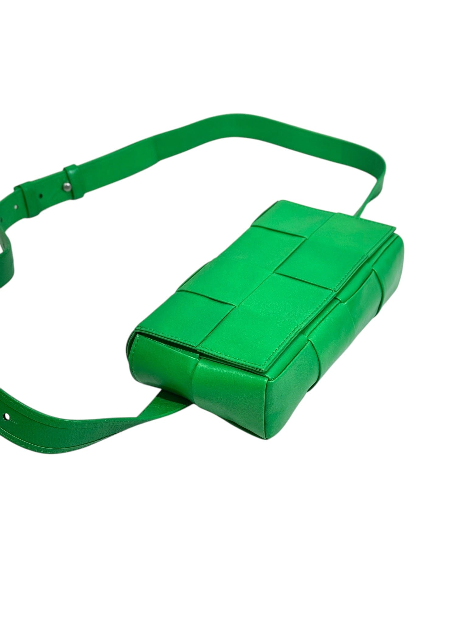 Bottega Venetta Bottega Veneta Cassette Mini Green Belt Bag