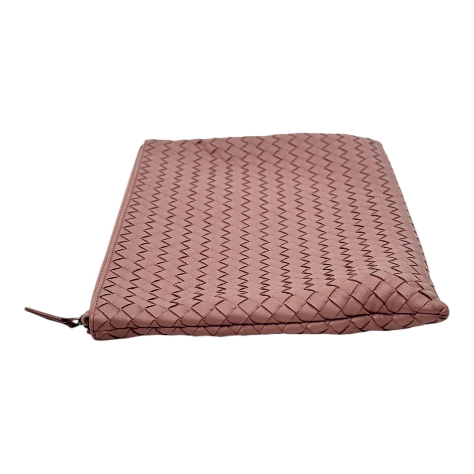 Bottega Venetta Bottega Veneta Intrecciato Clutch in Dusty Rose Lambskin