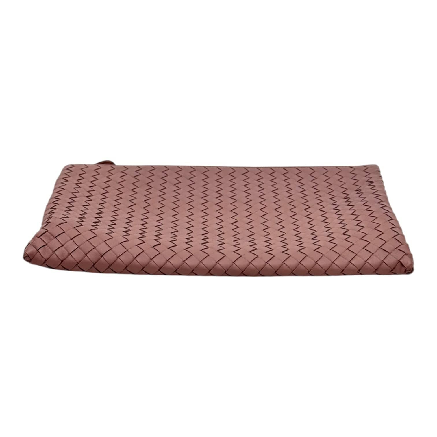 Bottega Venetta Bottega Veneta Intrecciato Clutch in Dusty Rose Lambskin