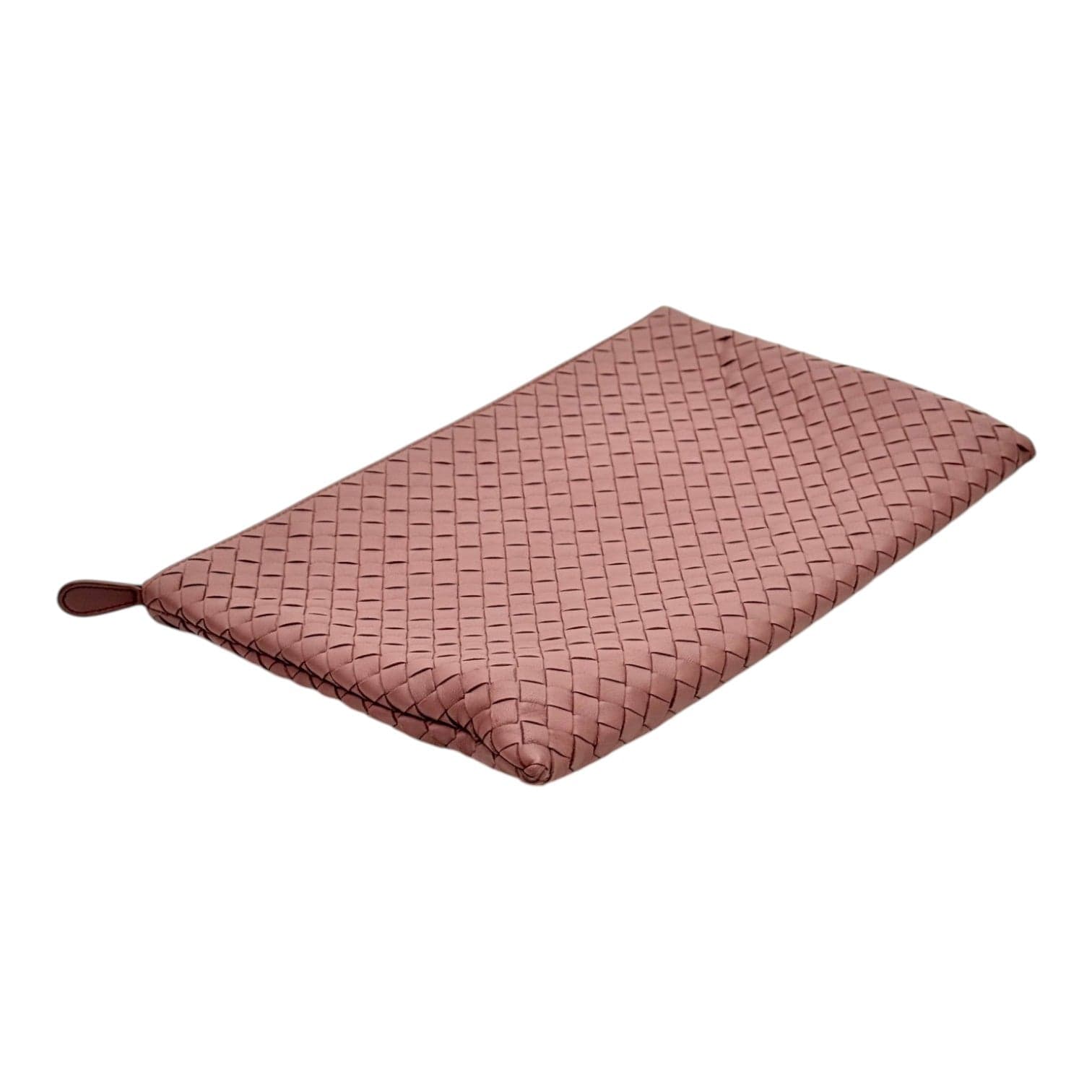 Bottega Venetta Bottega Veneta Intrecciato Clutch in Dusty Rose Lambskin