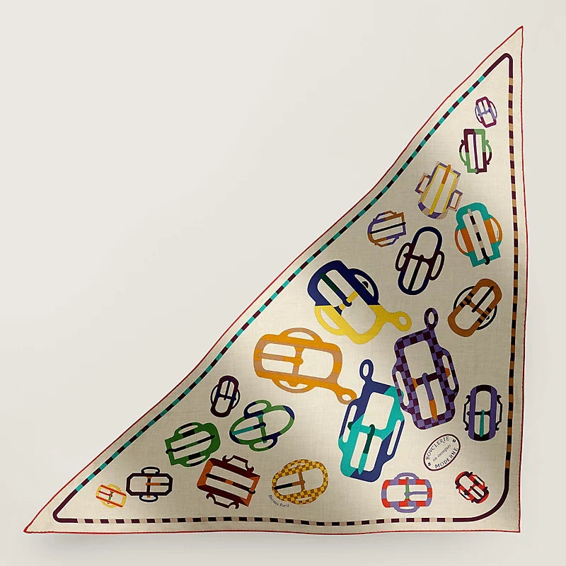 24. Hermes 140cm Cashmere/ Silk Large Triangle Scarf - in Box
