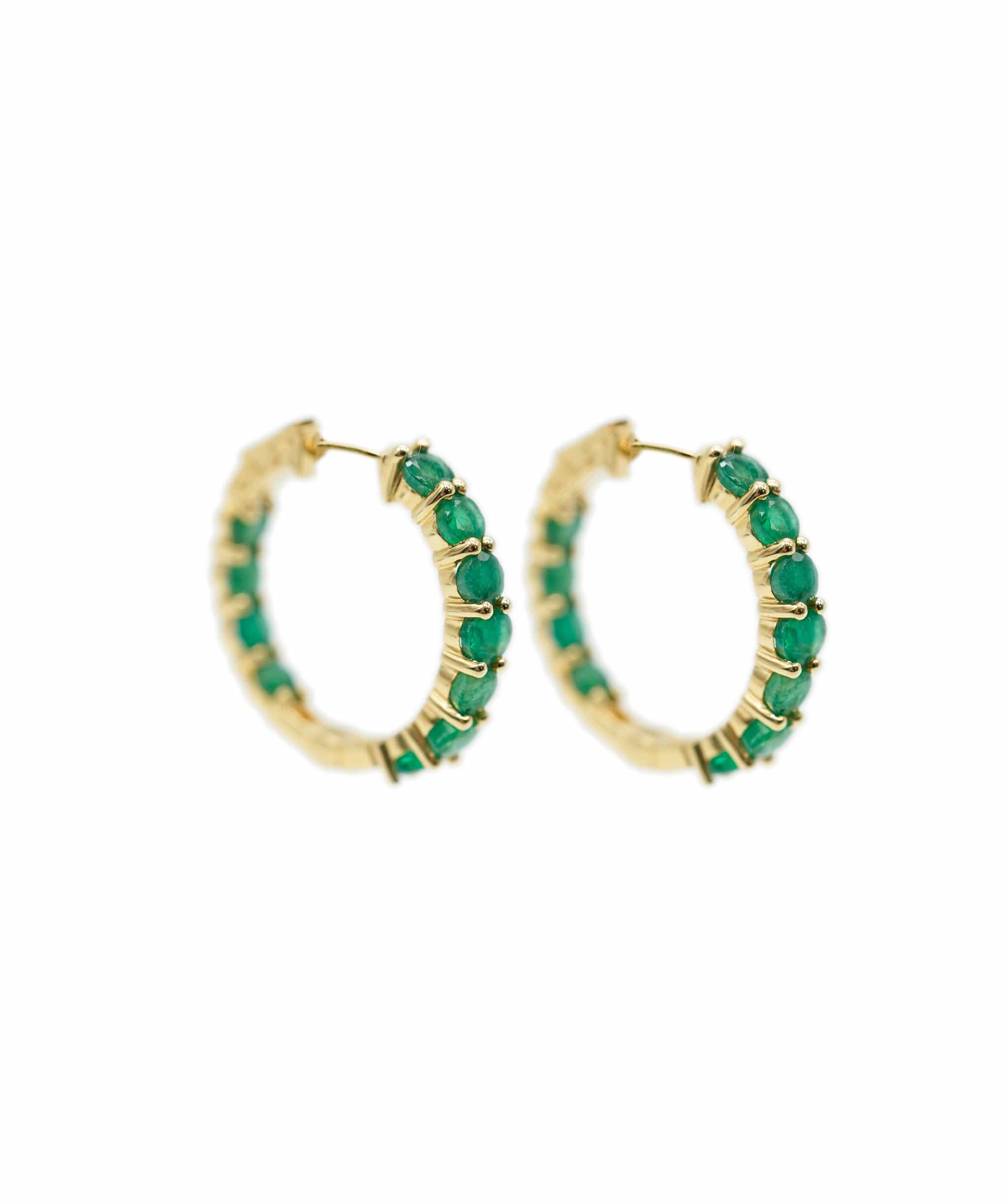 Brand Name Emerald Earring  Hoop YG DXBV0011