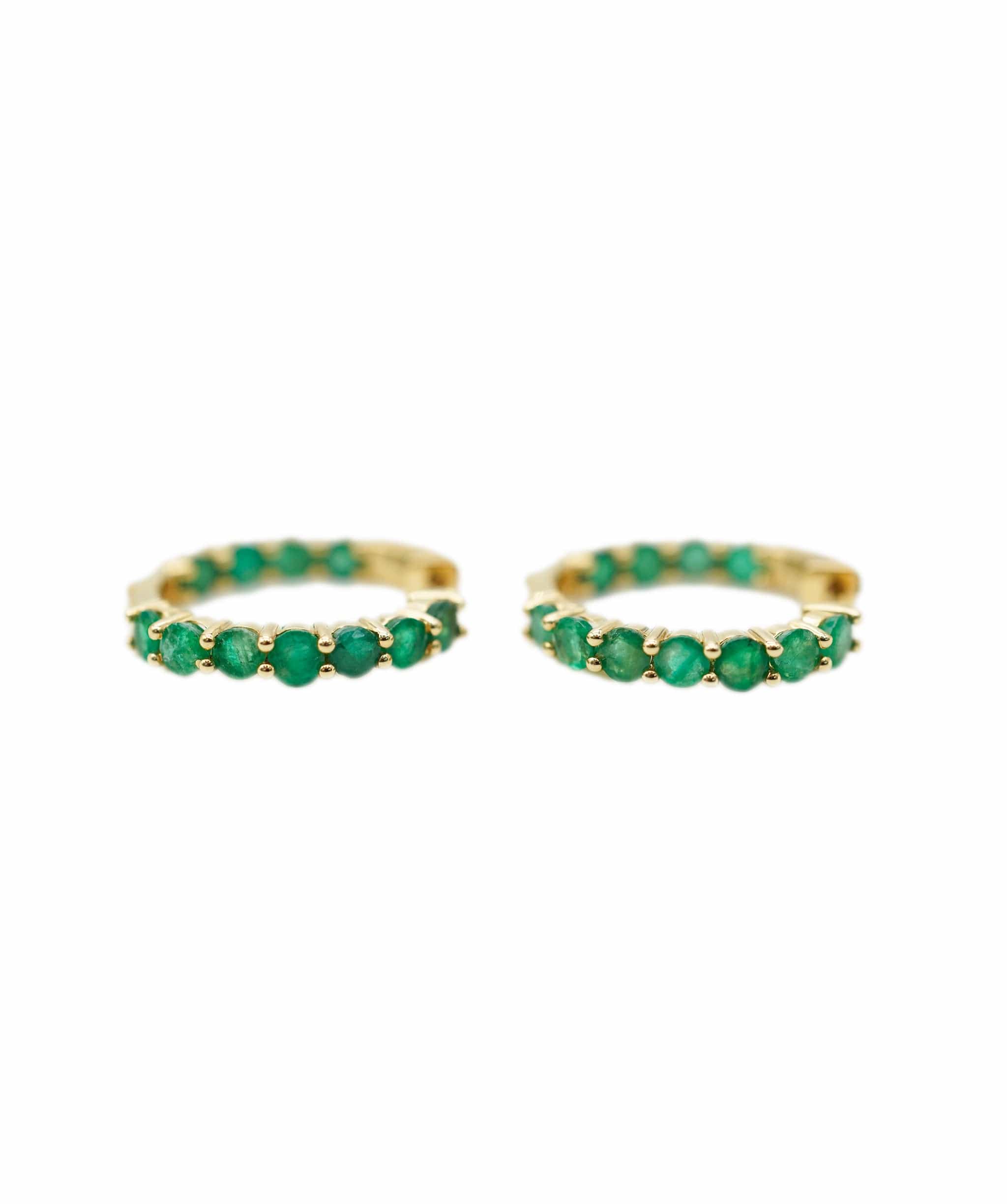 Brand Name Emerald Earring  Hoop YG DXBV0011