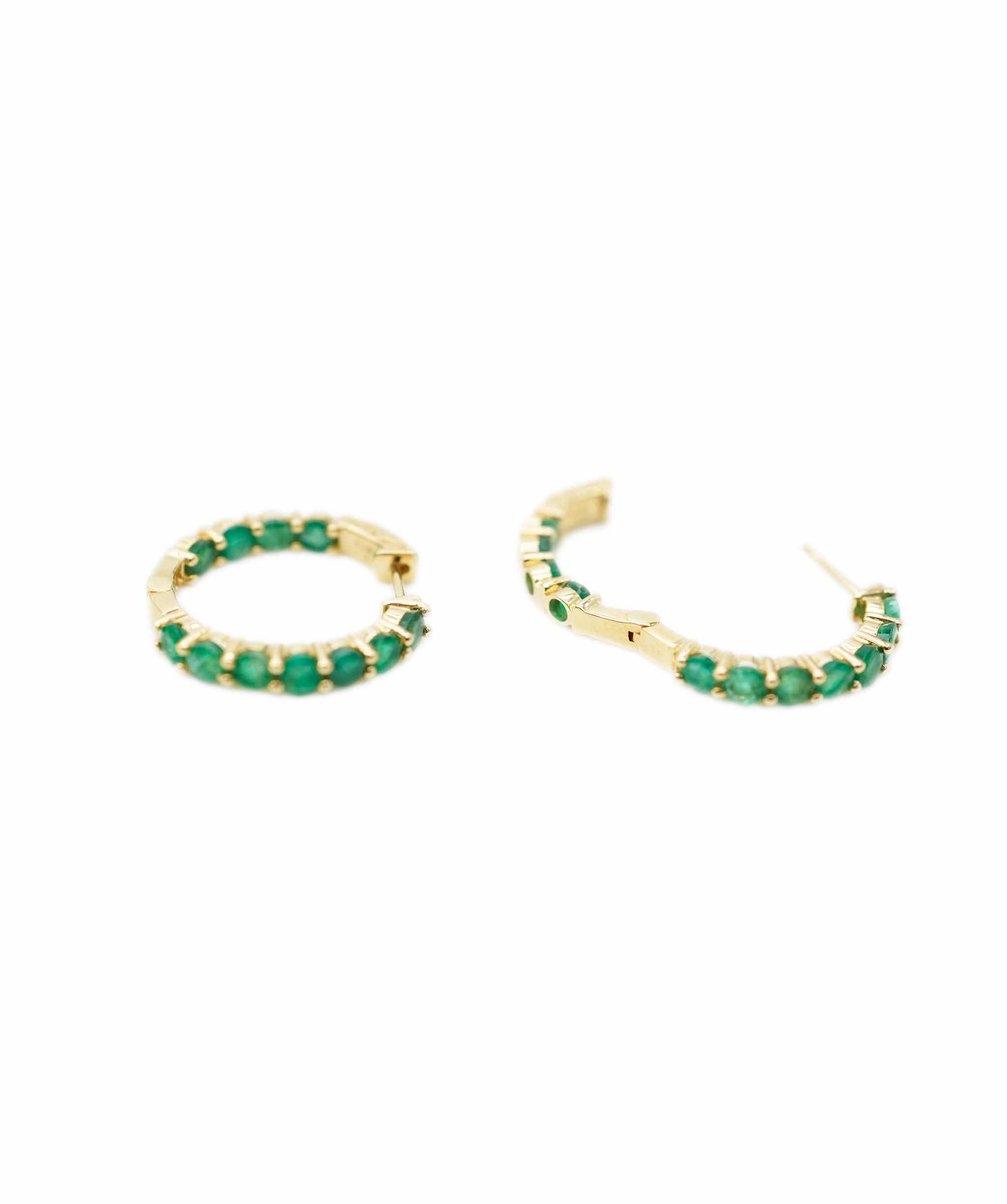 Brand Name Emerald Earring  Hoop YG DXBV0011