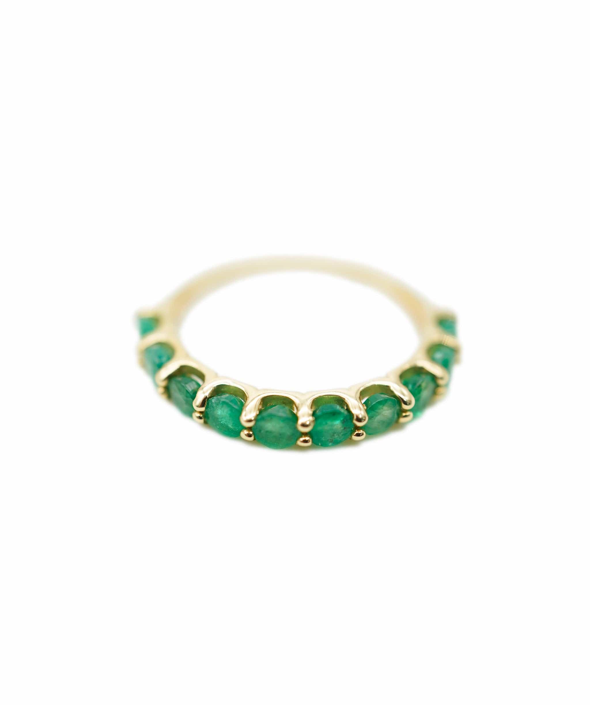 Brand Name Emerald RDF Half Eternity Ring YG #12 DXBV0016