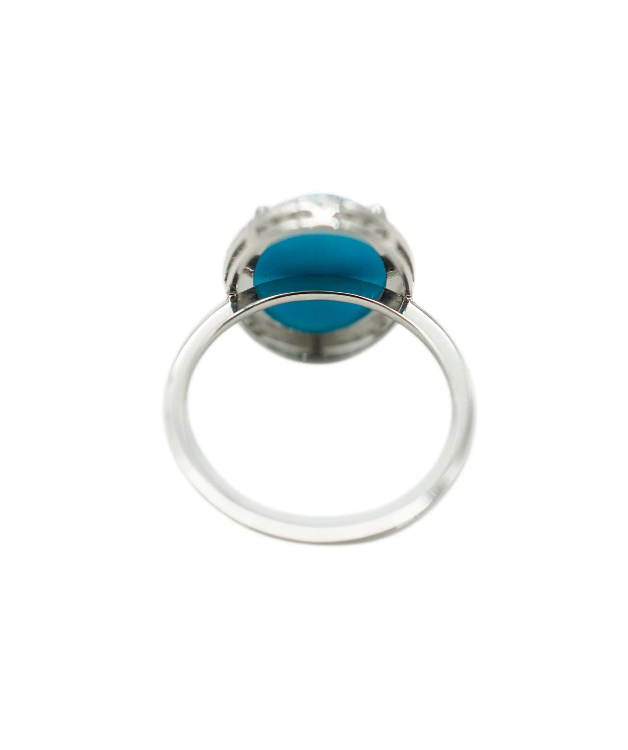 Brand Name Turquoise OV Dia Ring WG DXBV0013